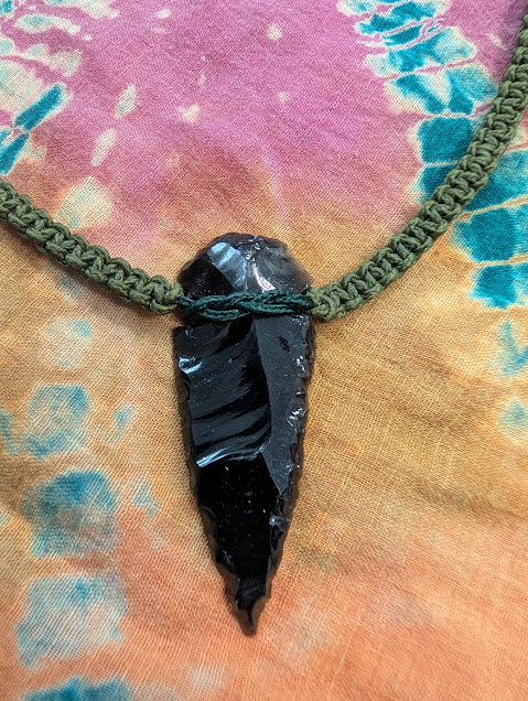 Obsidian Arrowhead Necklace