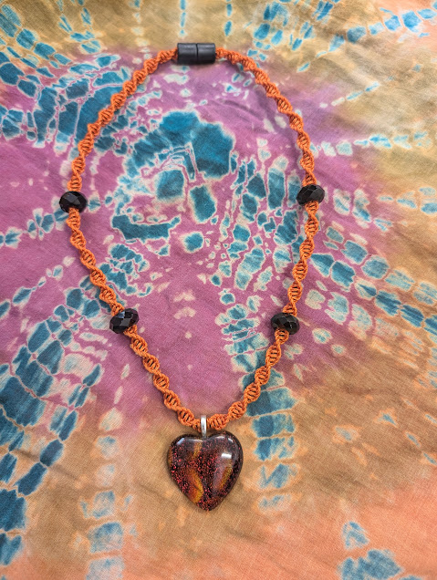 Handmade Glass Heart Necklace