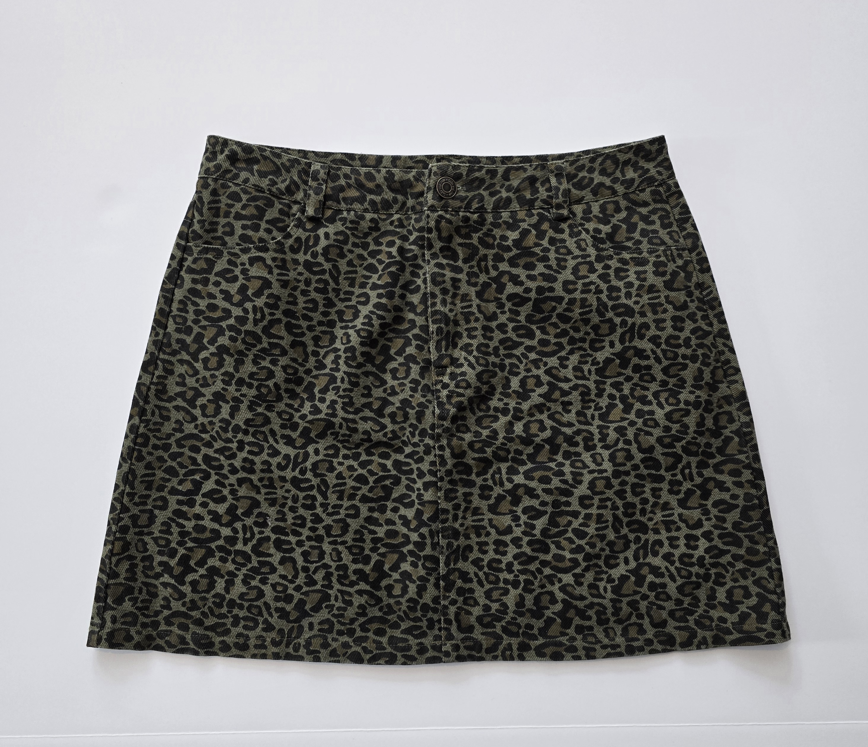 Leopard Print Mini Skirt- Sadie & Sage