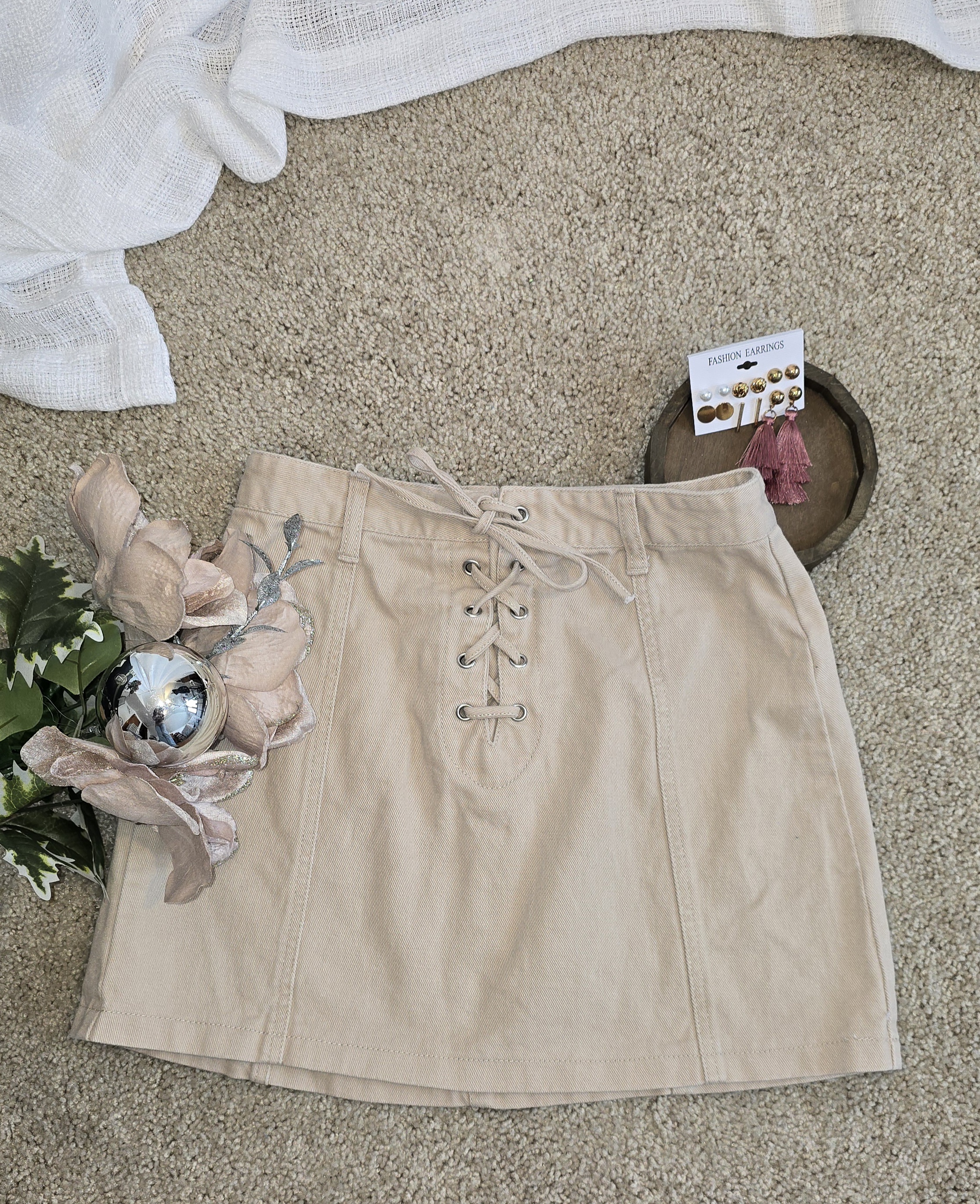 Beige Skirt- Forever 21 