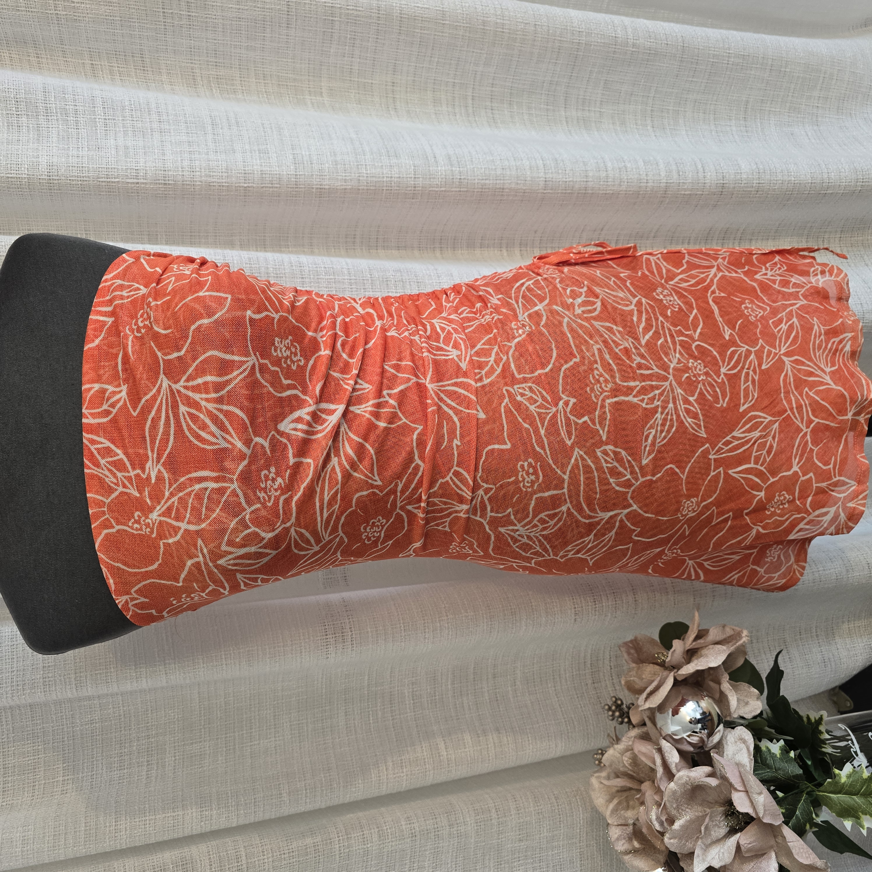 Floral Strapless Mini Dress-SHEIN