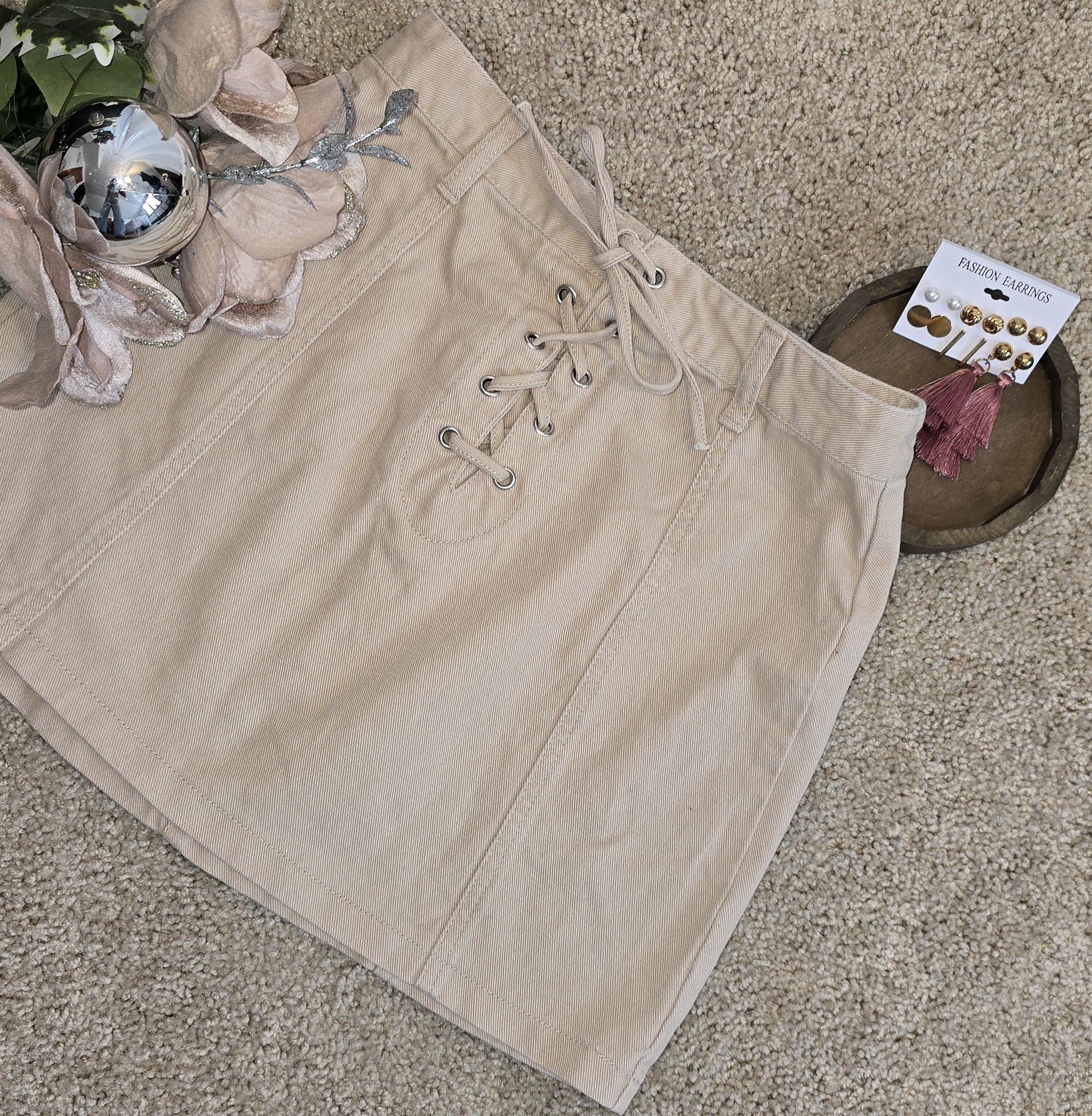 Beige Skirt- Forever 21 