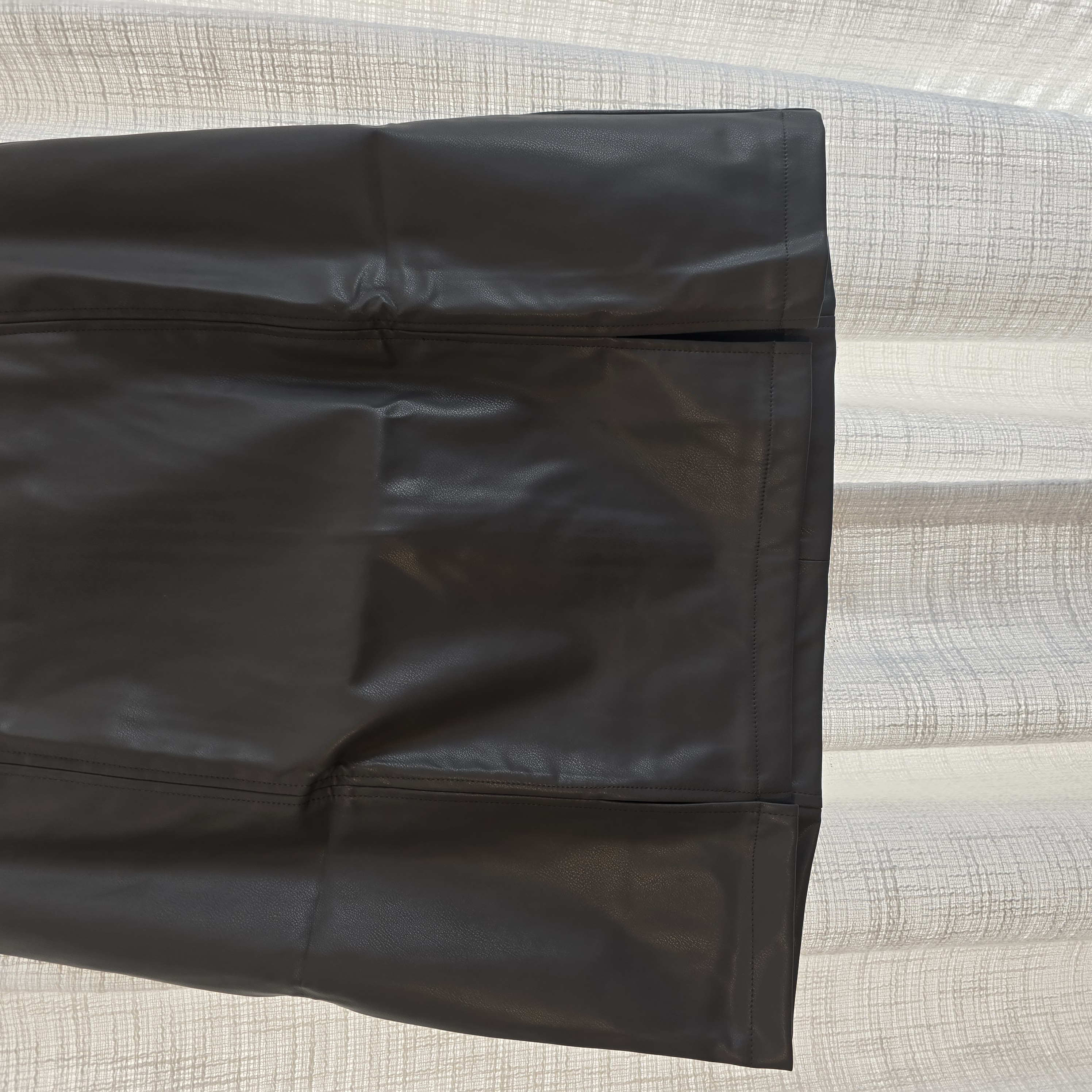 Gray Faux Leather Mini Skirt- MangoPop