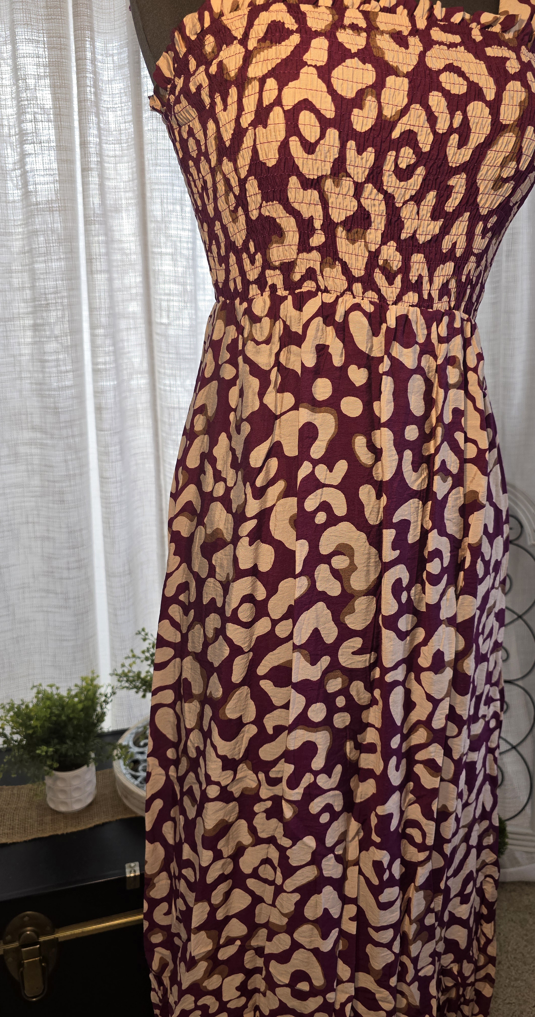 Purple Floral Maxi Dress- small