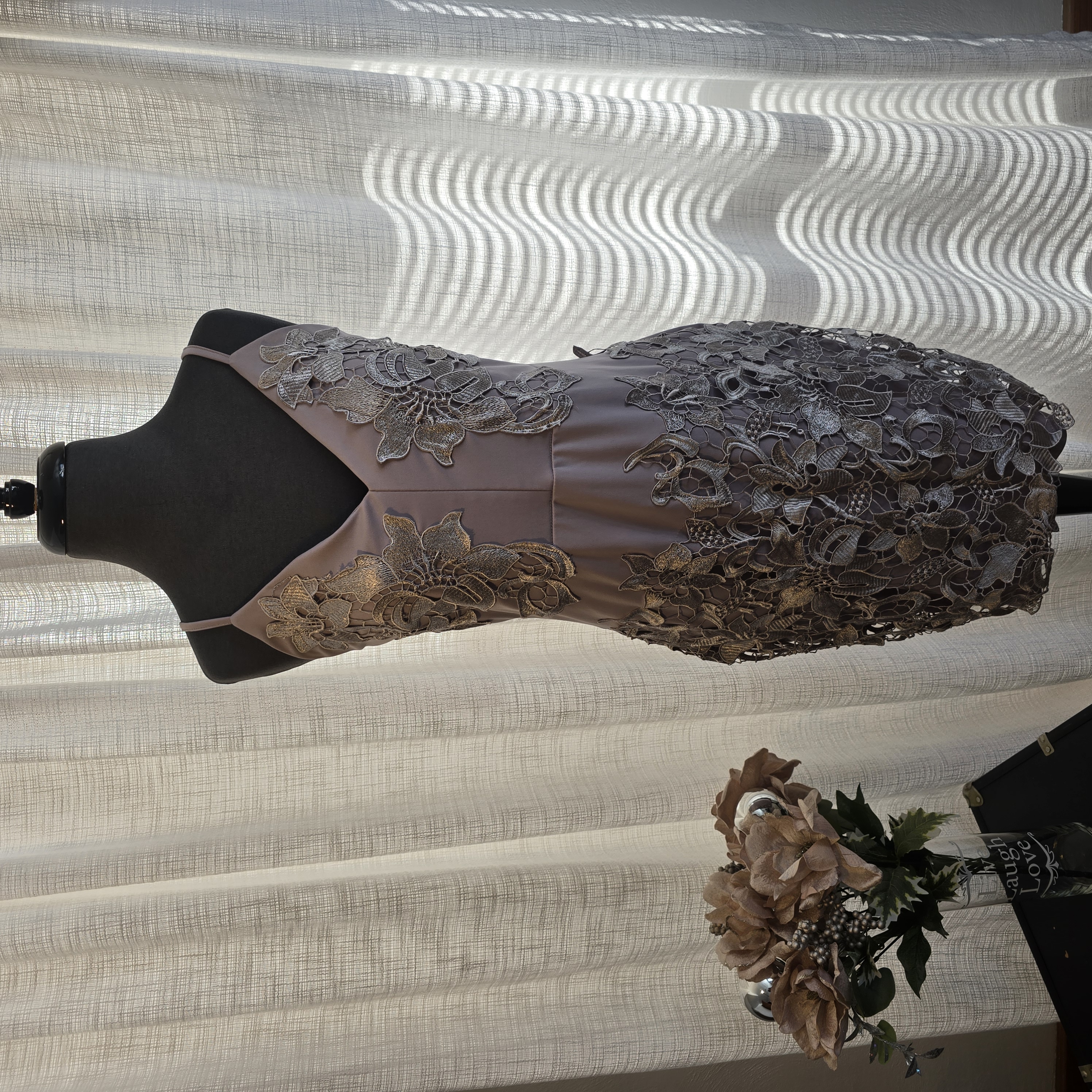 Lace Embroidered Cocktail Dress- CBR