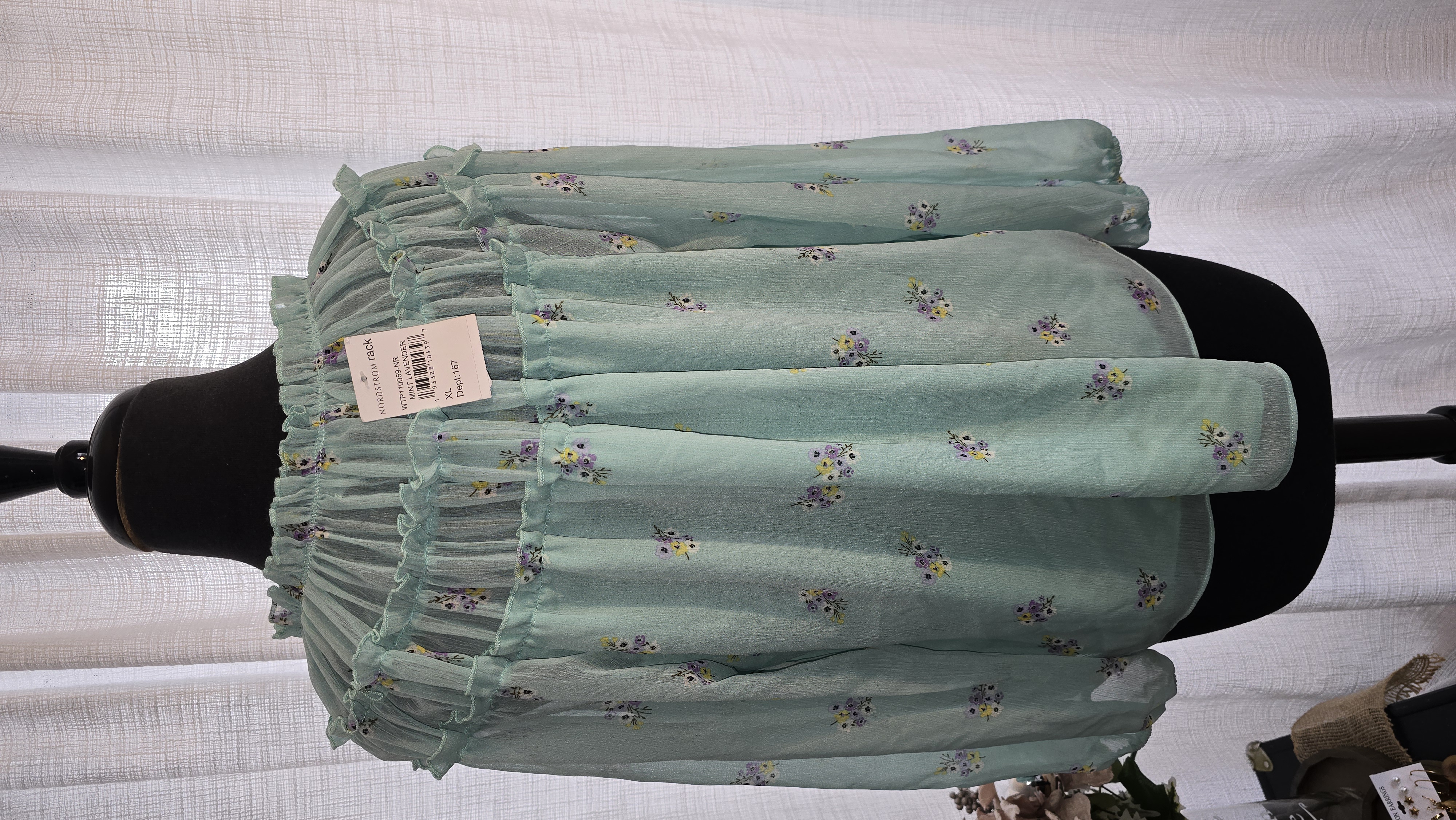 Mint Floral Blouse-  Socialite- Nordstorm