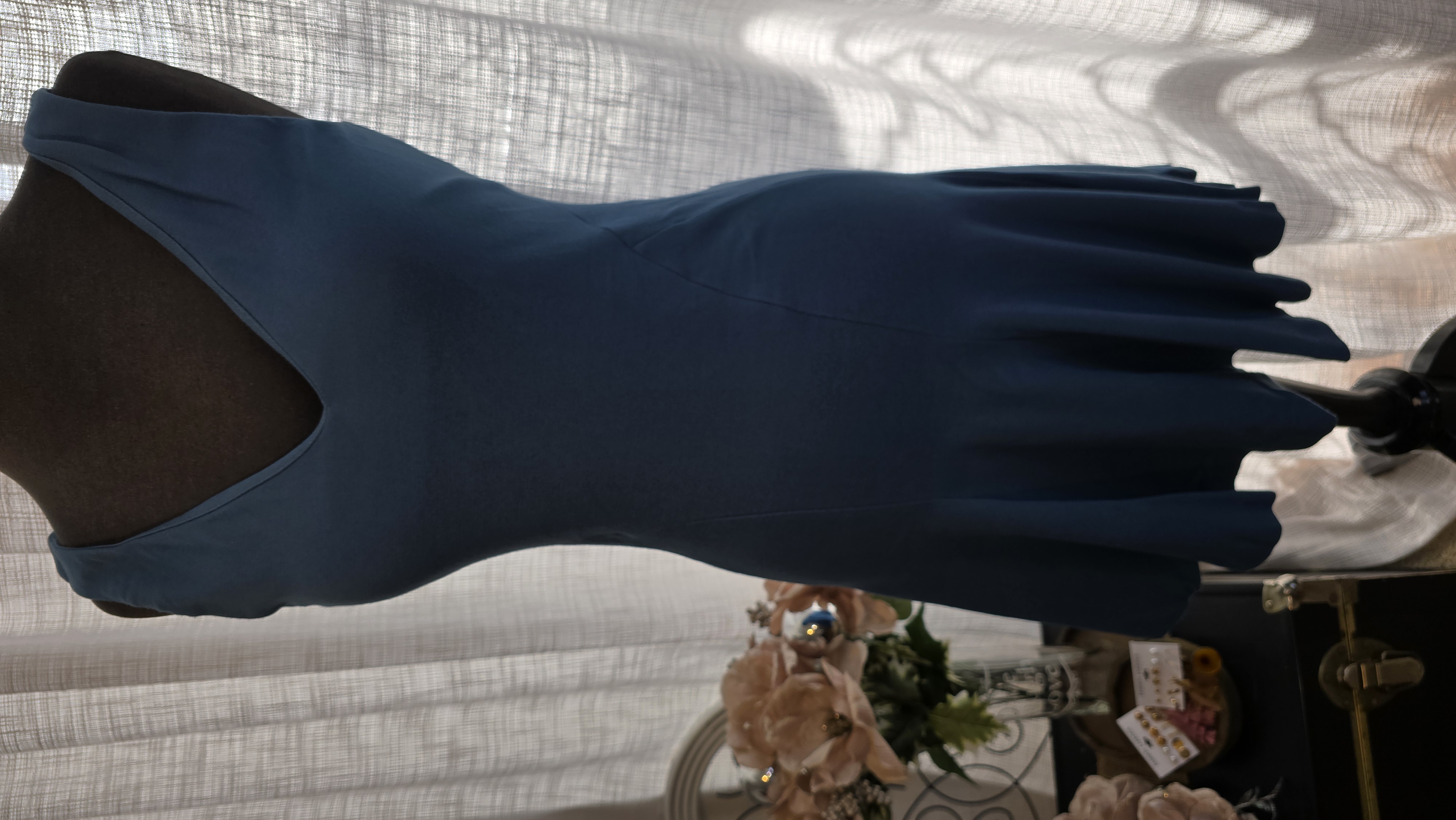 Sleeveless Blue Fit & Flare Dress- Ralph Lauren