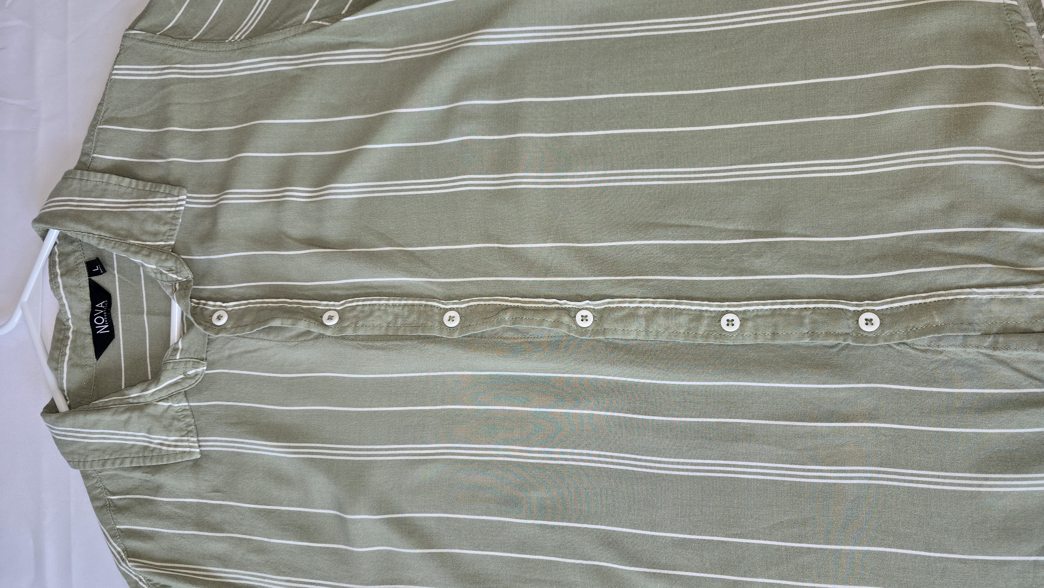 Men's Striped Short Sleeve Shirt- NOVA