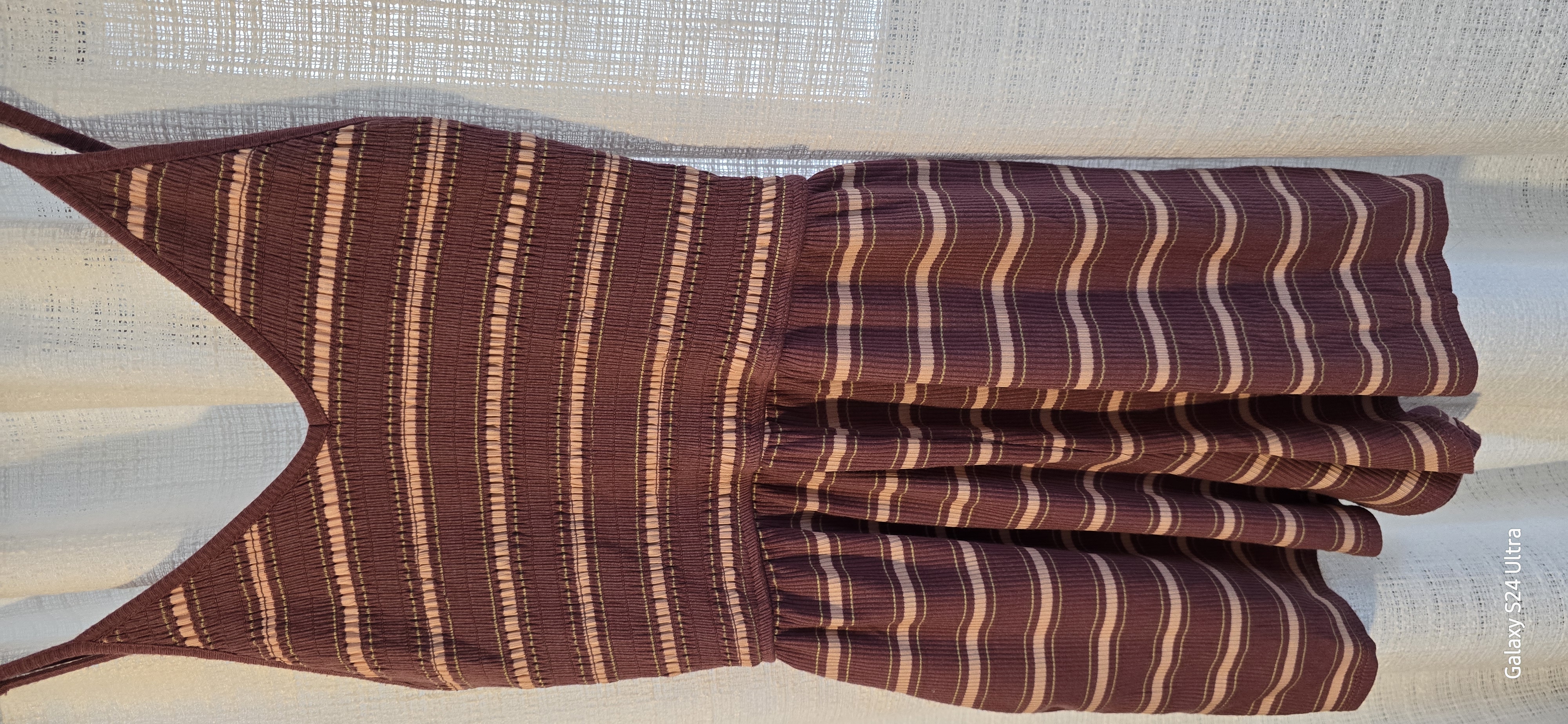 Striped Mauve Romper- wild fable