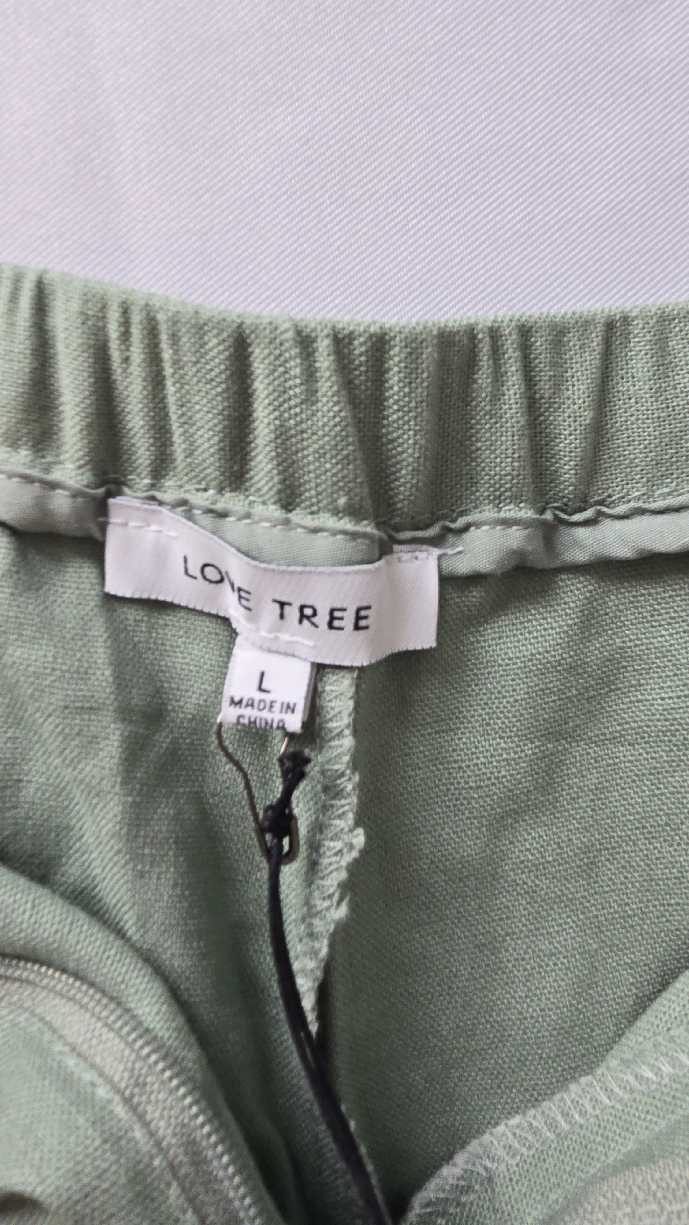 Linen Blend Pants- Love Tree