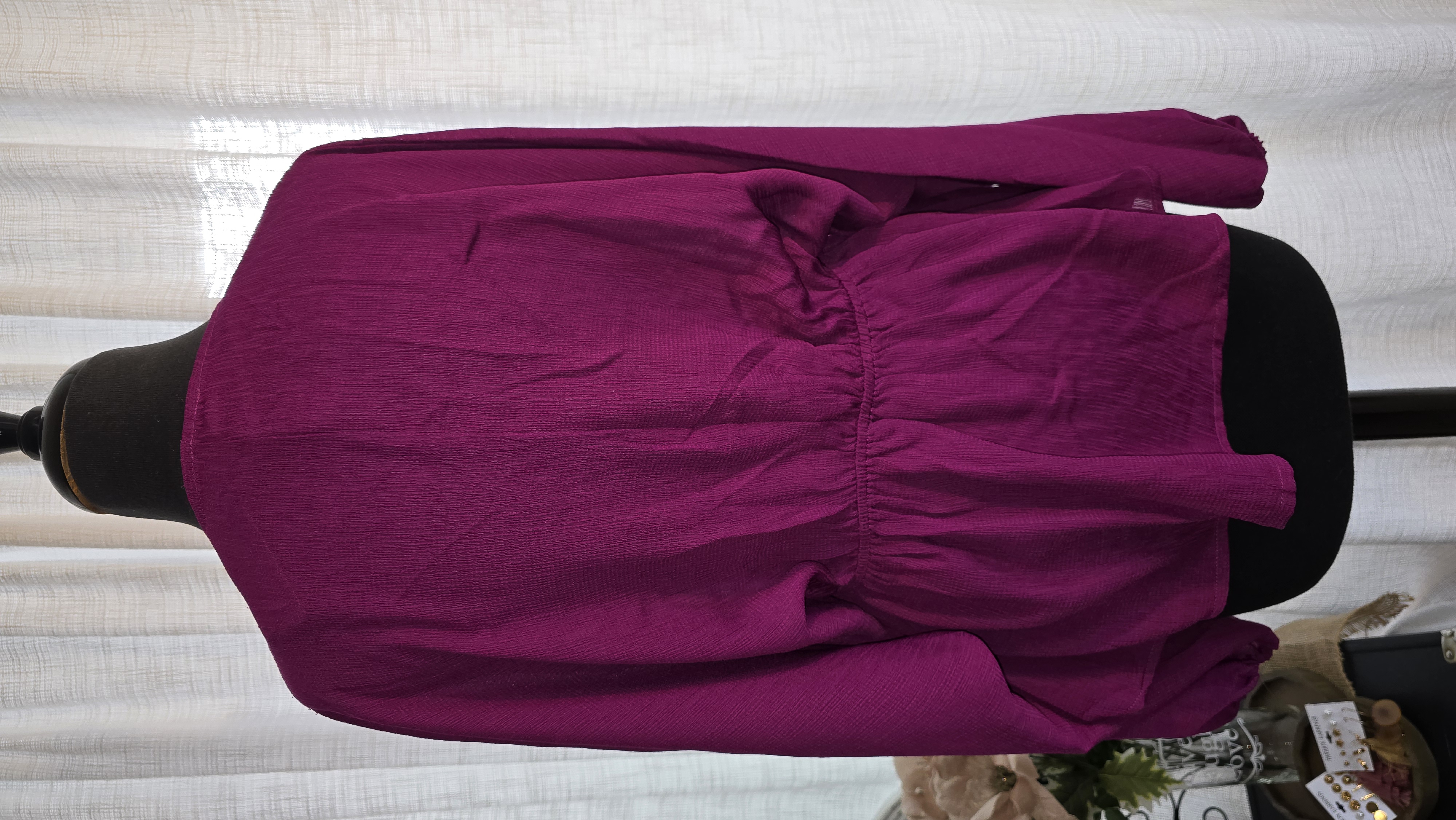 Plum Wrap Blouse
