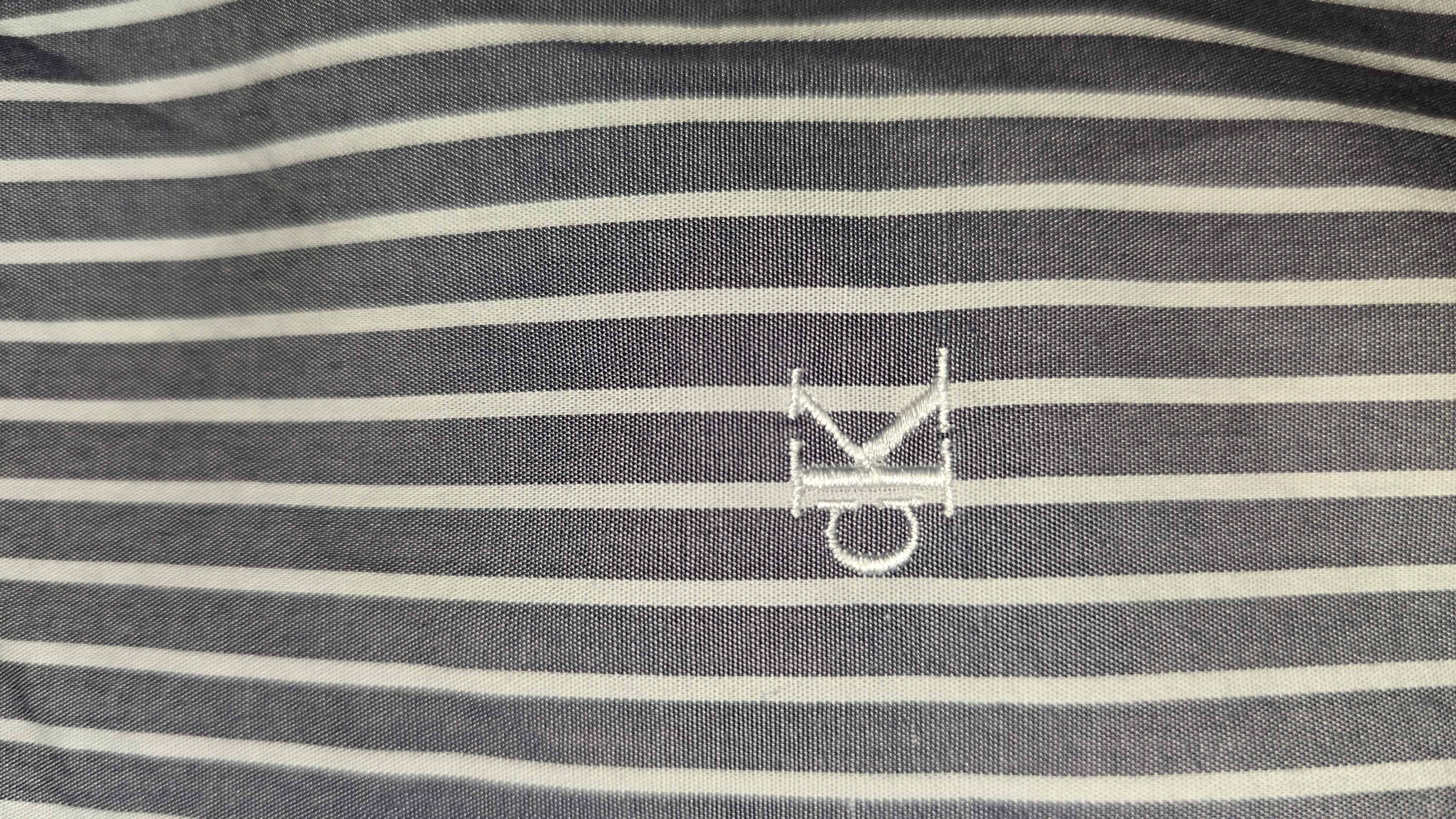 Striped Button-Up Shirt- Calvin Klein