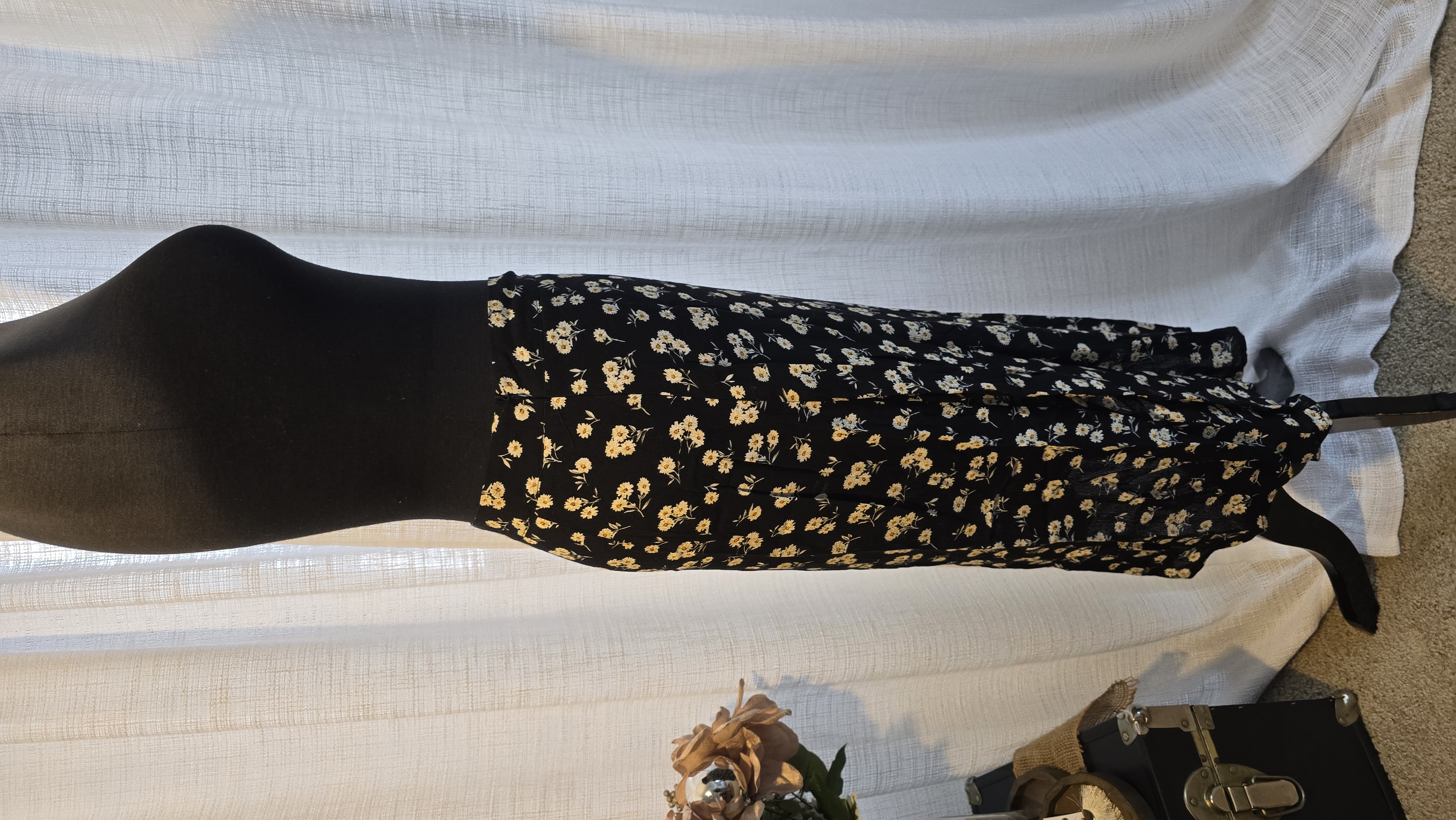 Floral Midi Skirt- SHEIN