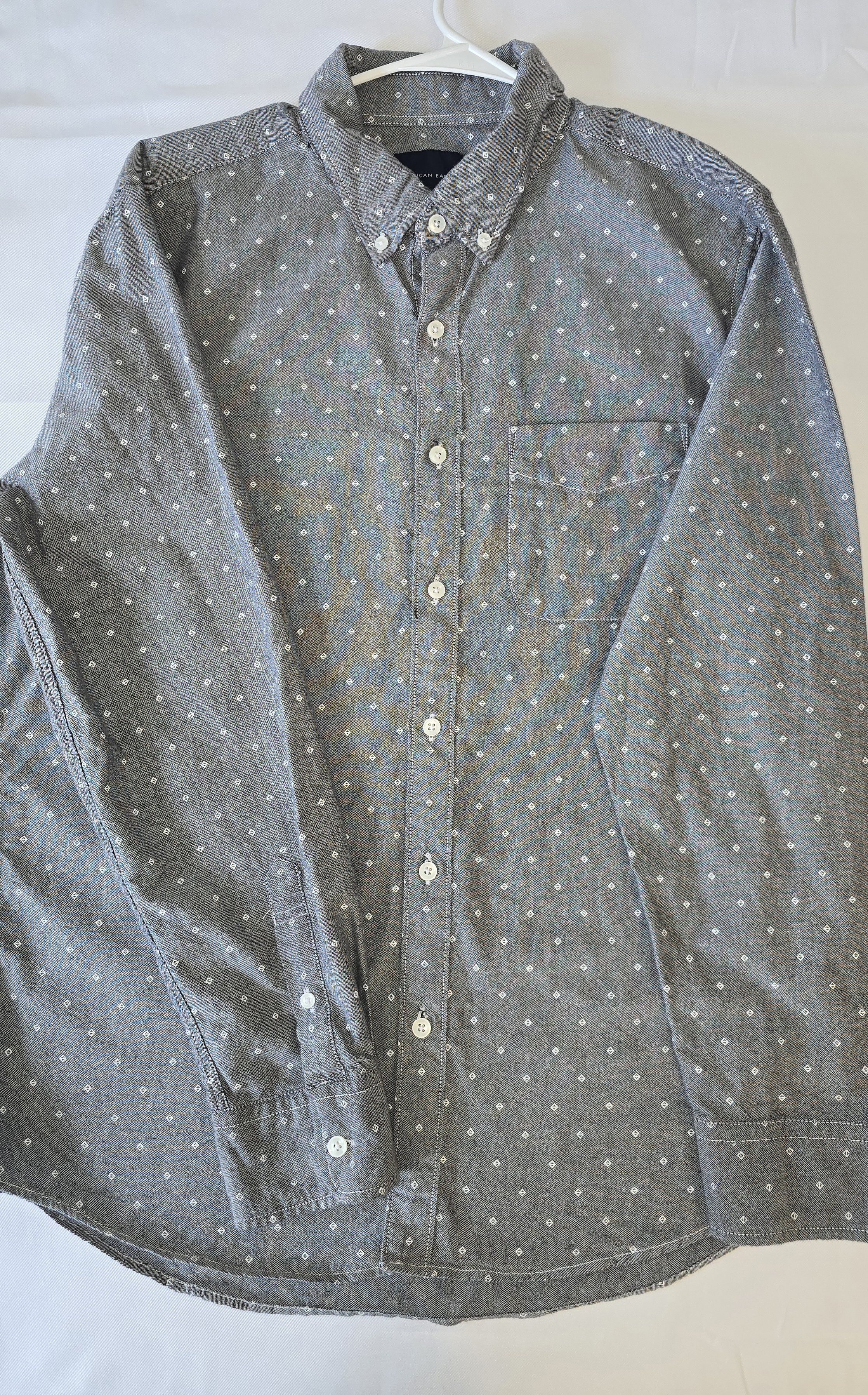 Men's Long Sleeve Button Down Shirt- American Eagle