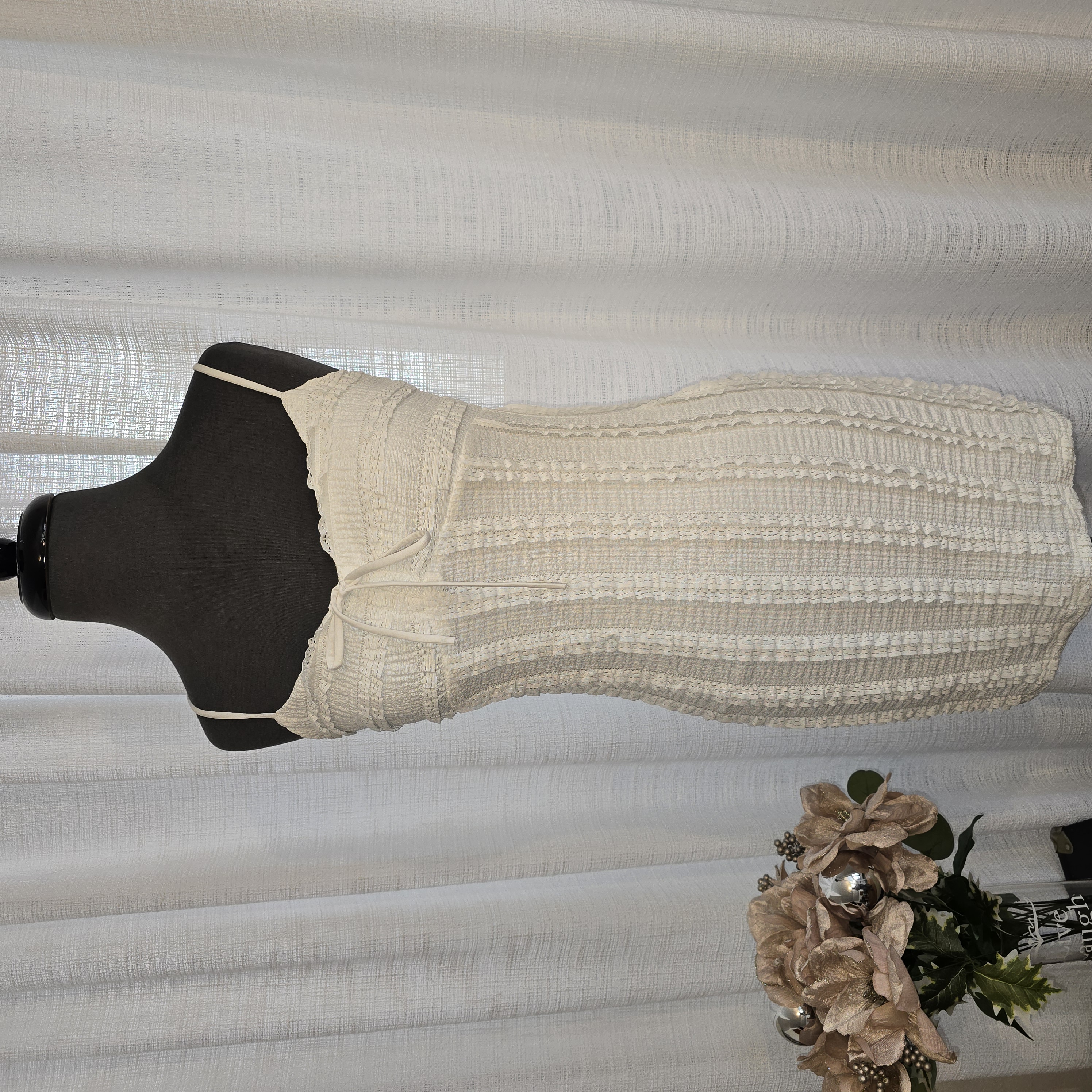 White Lace Midi Dress- Windsor