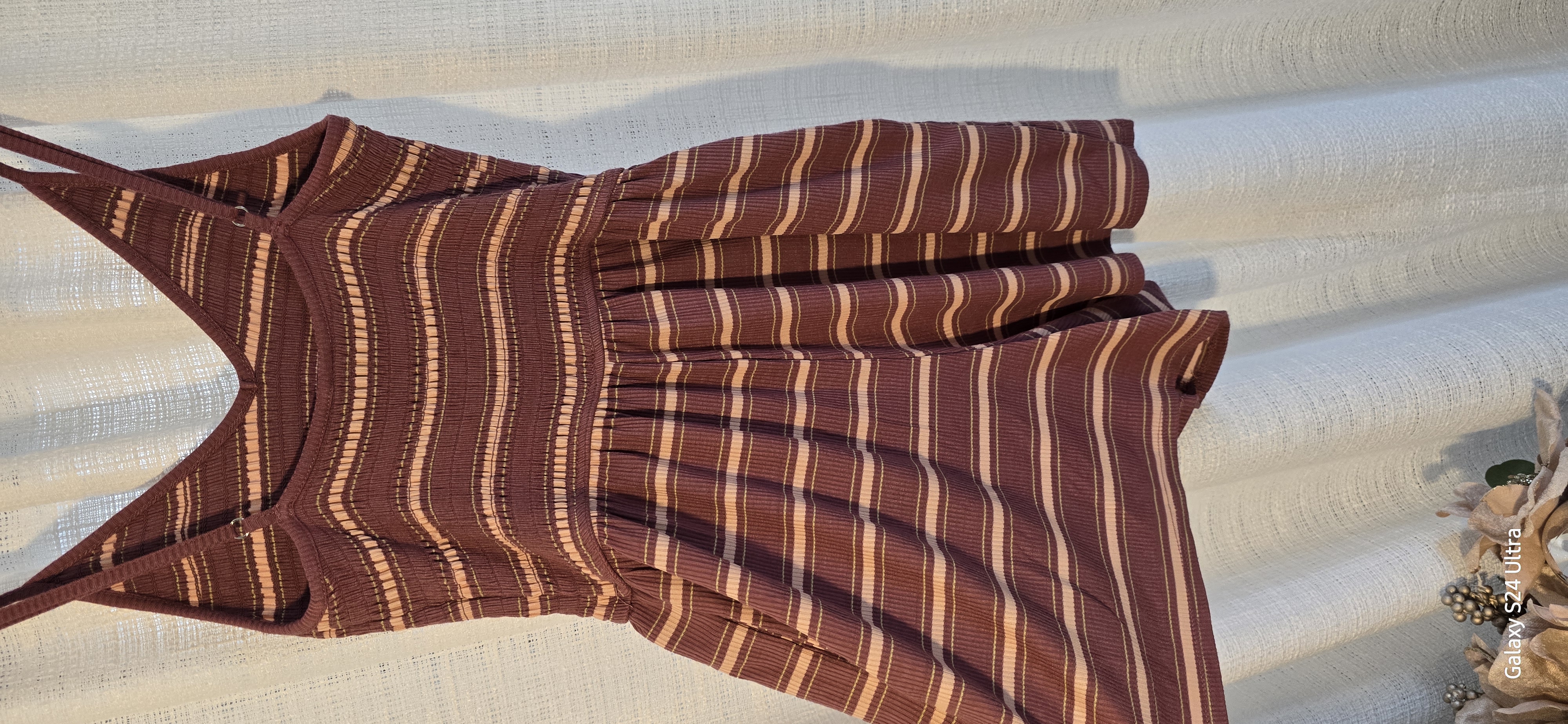 Striped Mauve Romper- wild fable