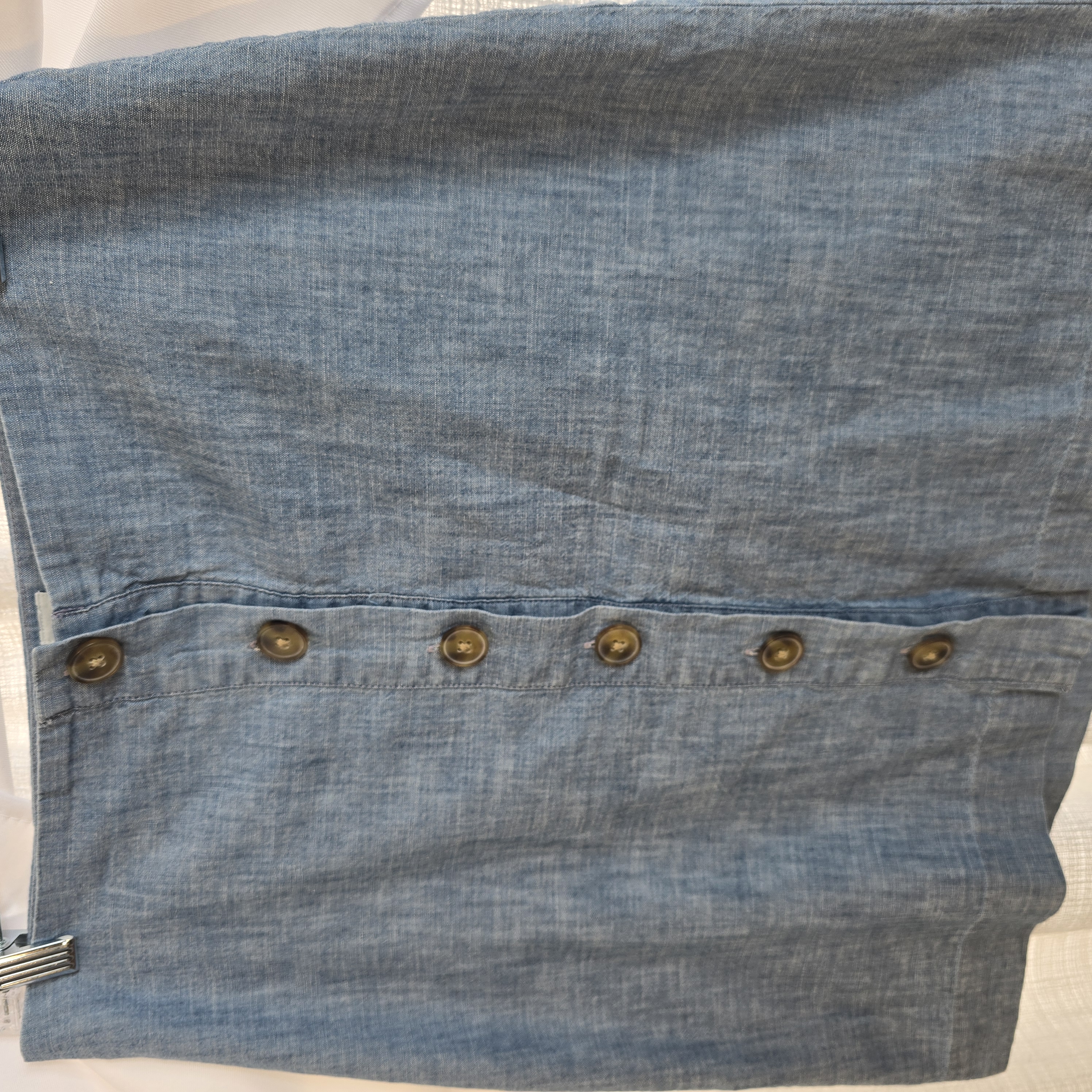 Denim button front skirt-Gap