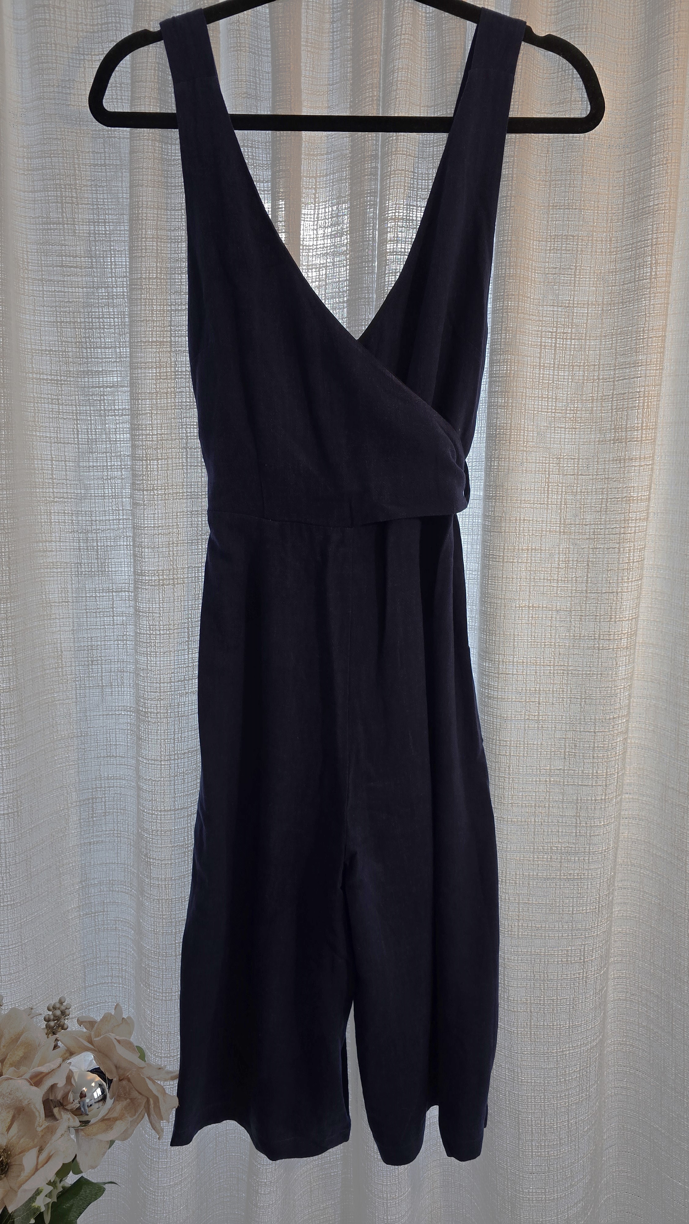 Blue Sleeveless Jumpsuit- bobi BLACK