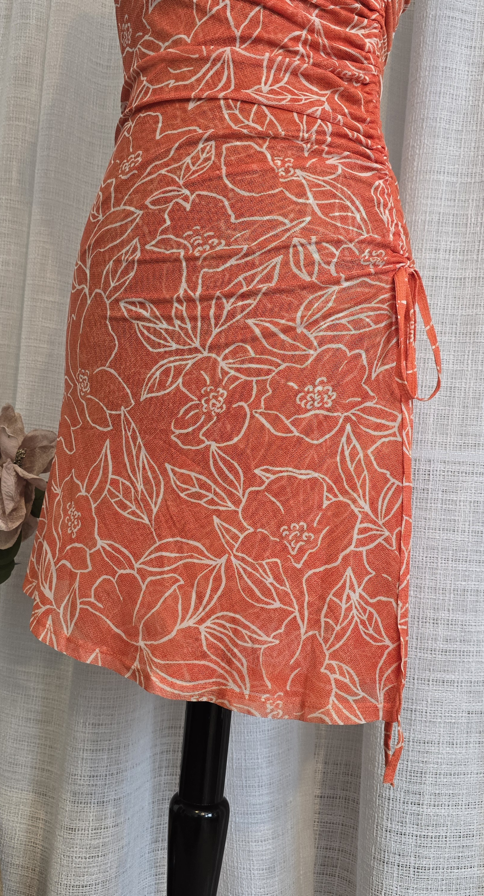 Floral Strapless Mini Dress-SHEIN