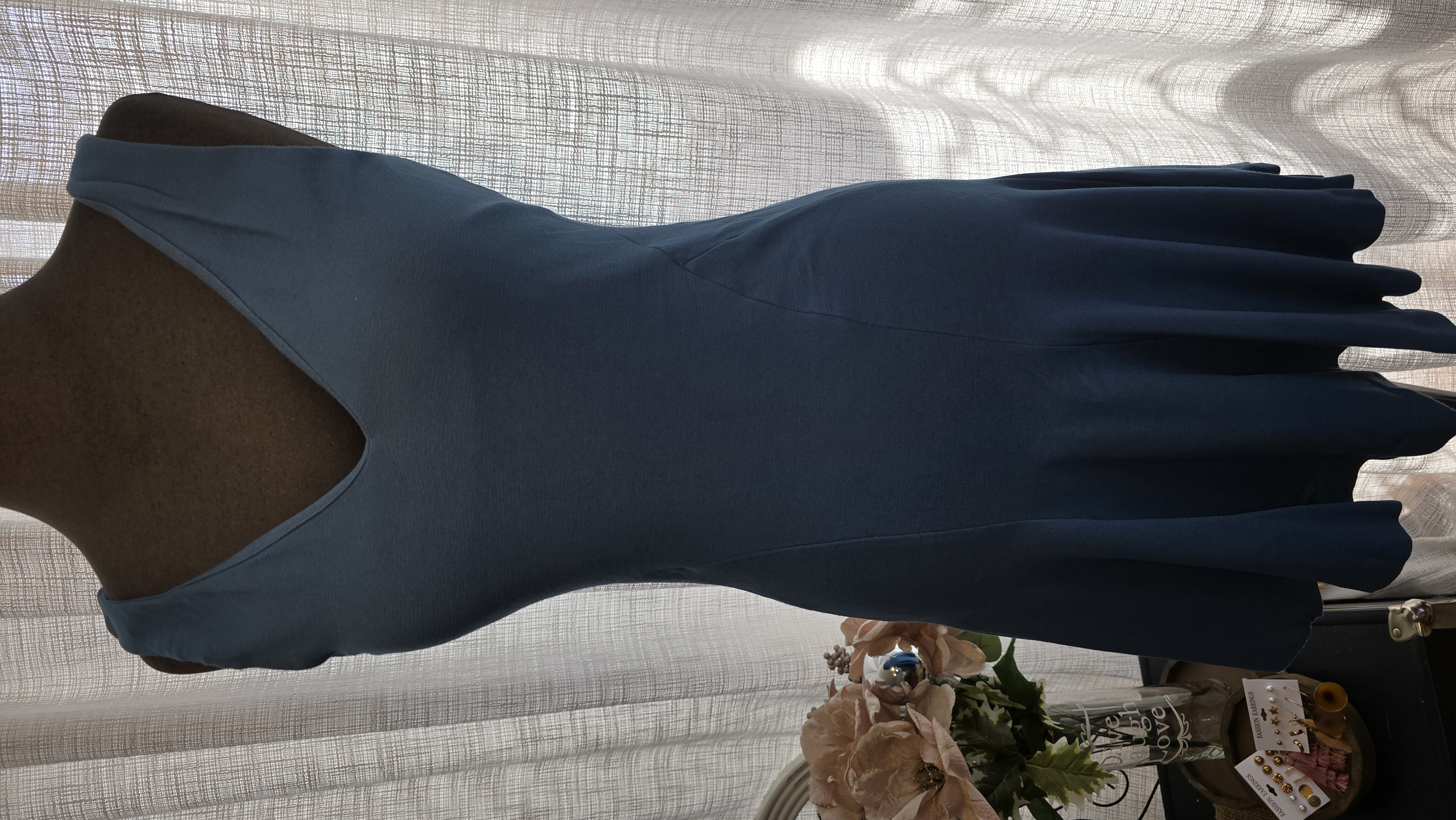 Sleeveless Blue Fit & Flare Dress- Ralph Lauren