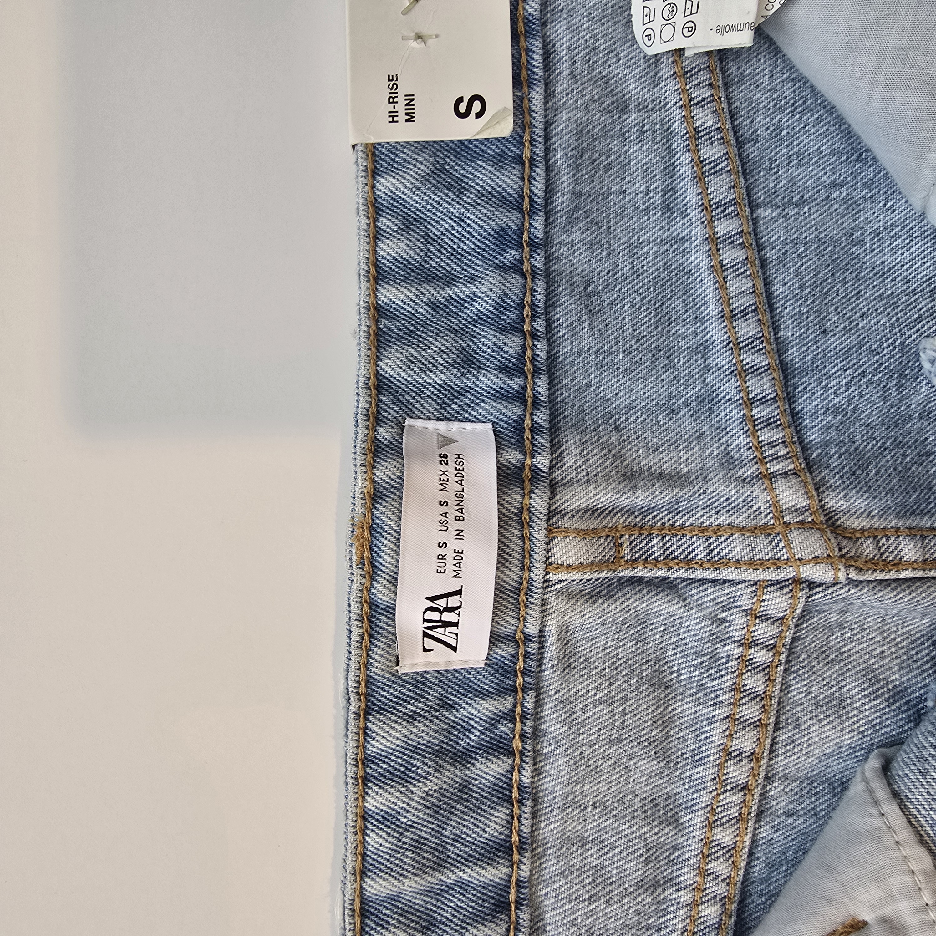 Distressed Denim Skirt ZARA