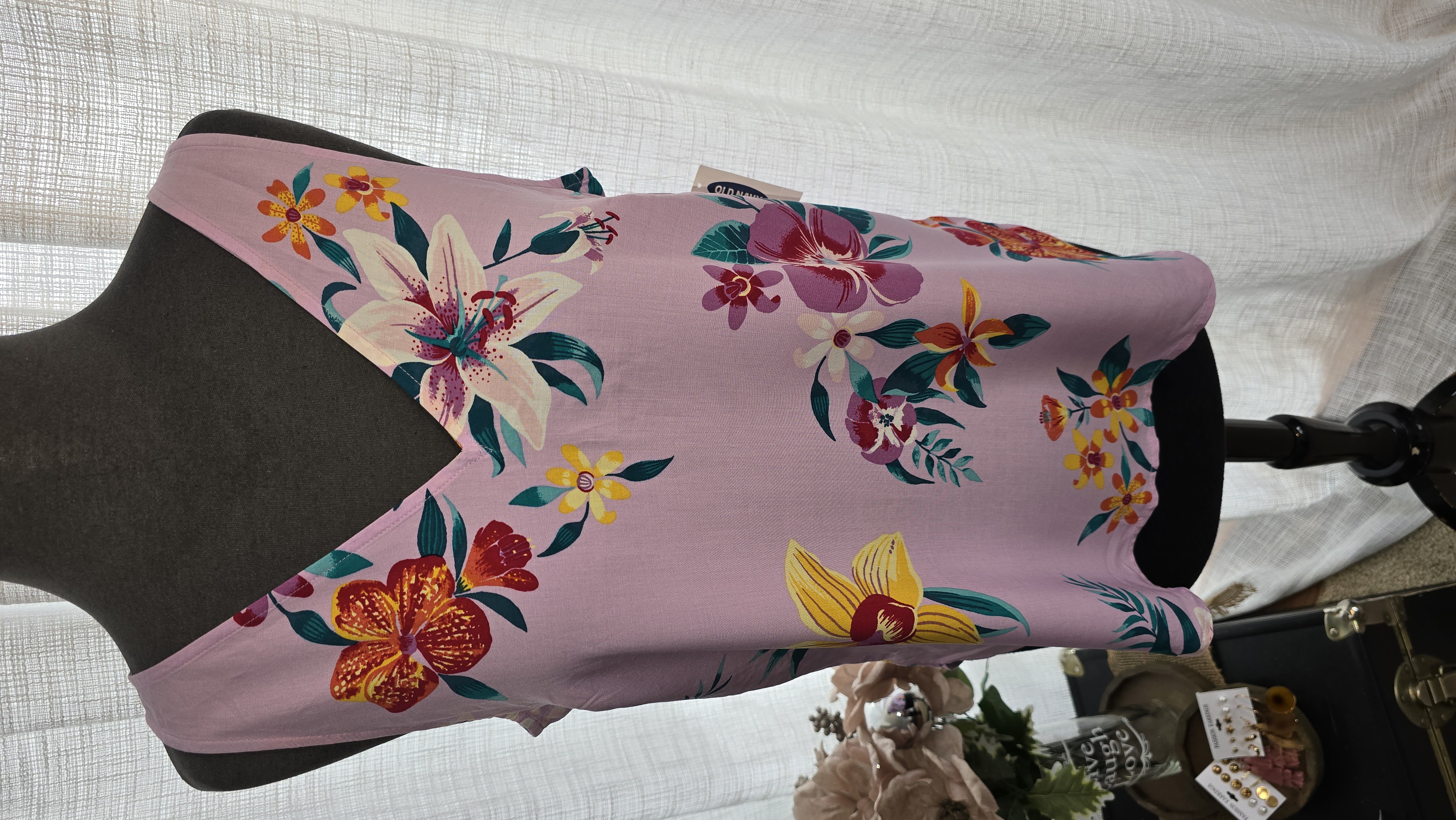 Floral Print Sleeveless Top- Old Navy