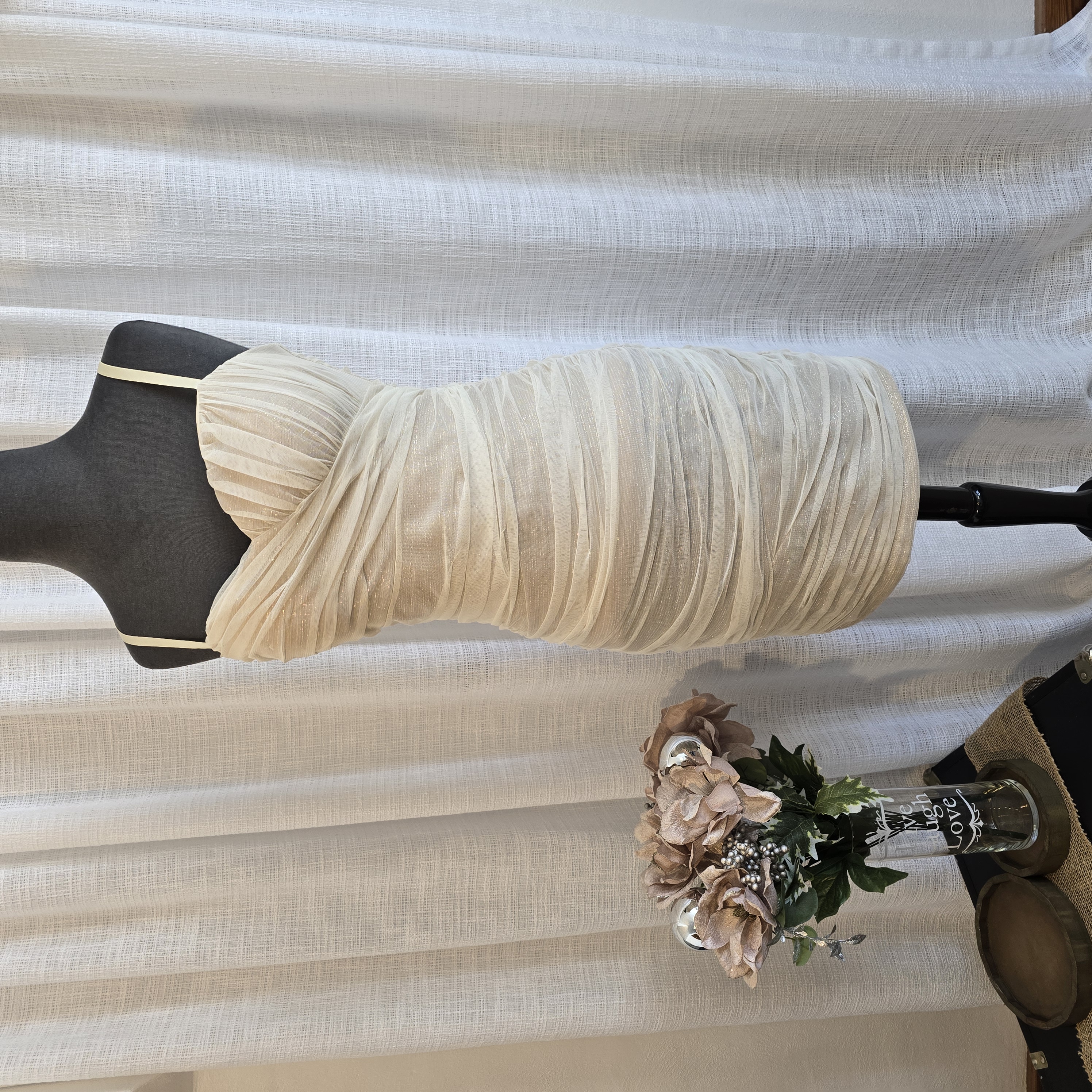 Beige Cocktail Dress- max and cleo