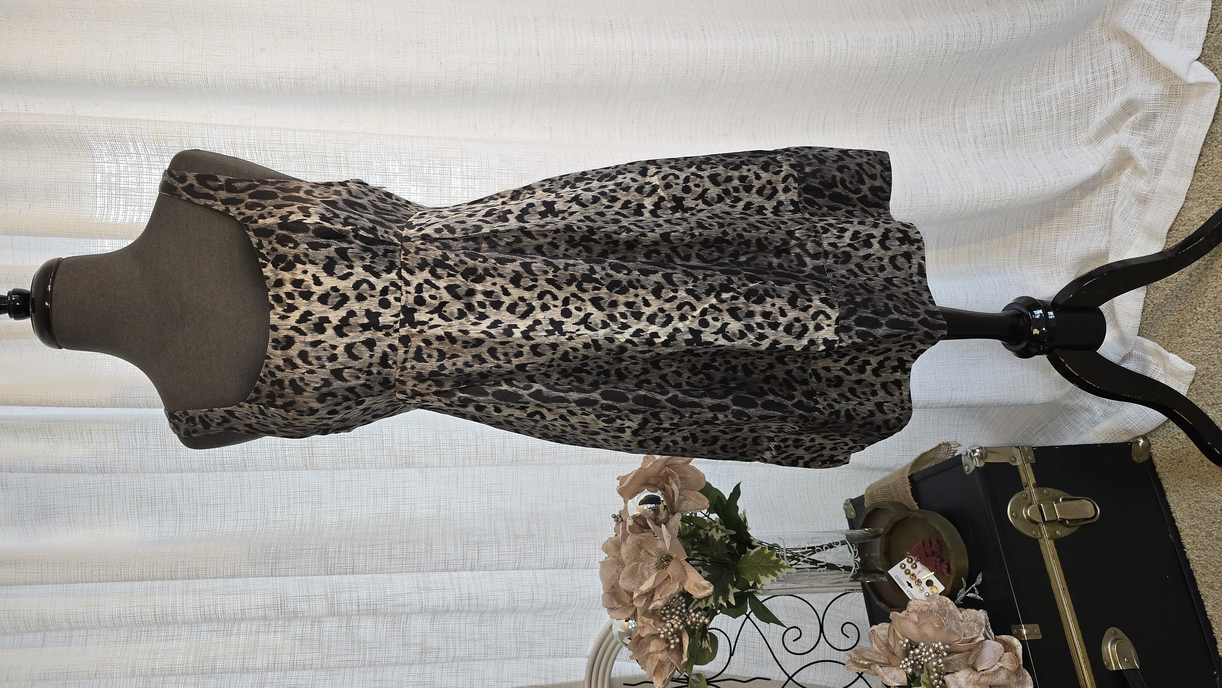 Animal Print Sleeveless Dress- The Limited