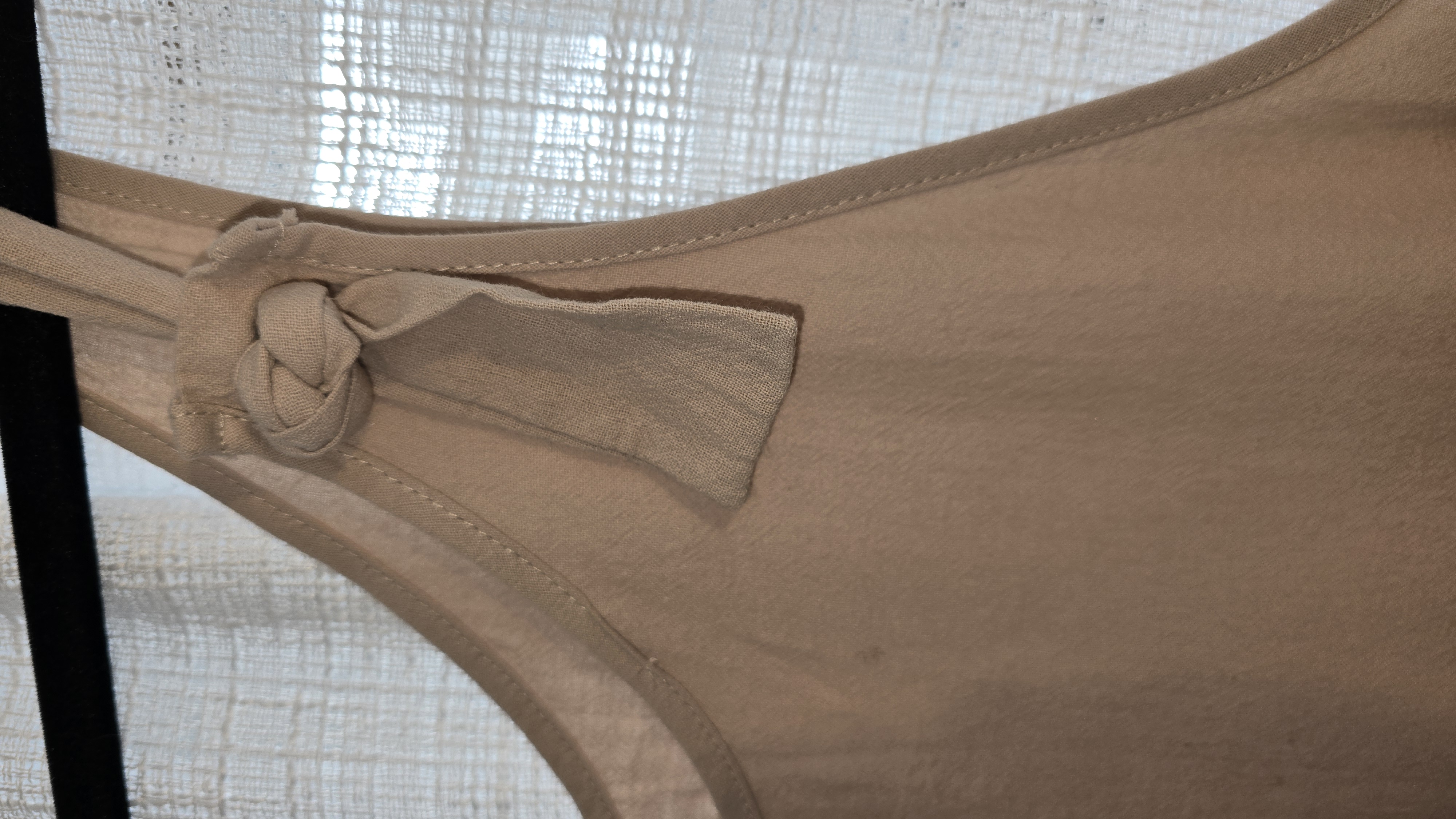 Beige Linen Tank Dress- SHEIN