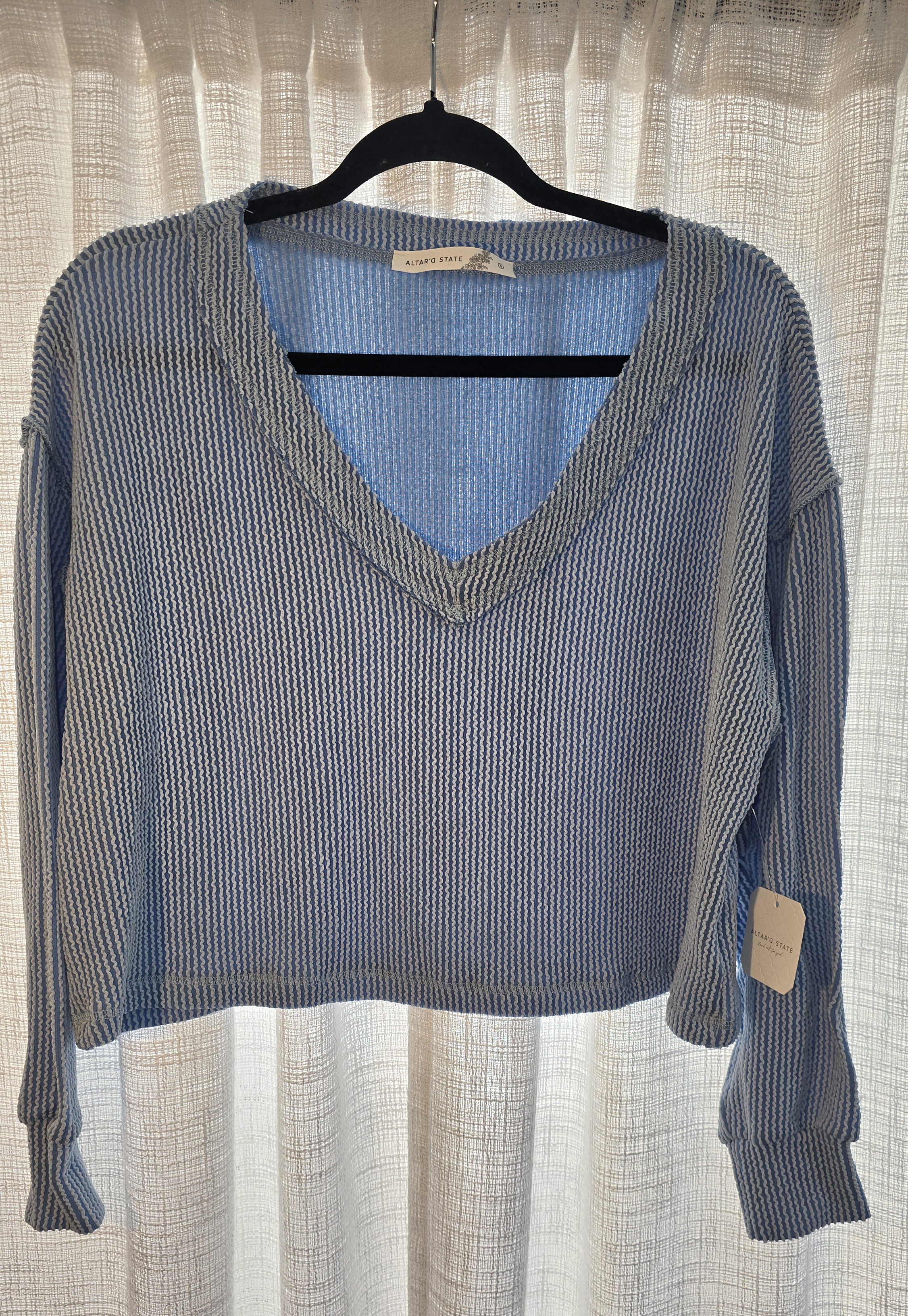 Light Blue Knit Sweater- ALTER D STATE