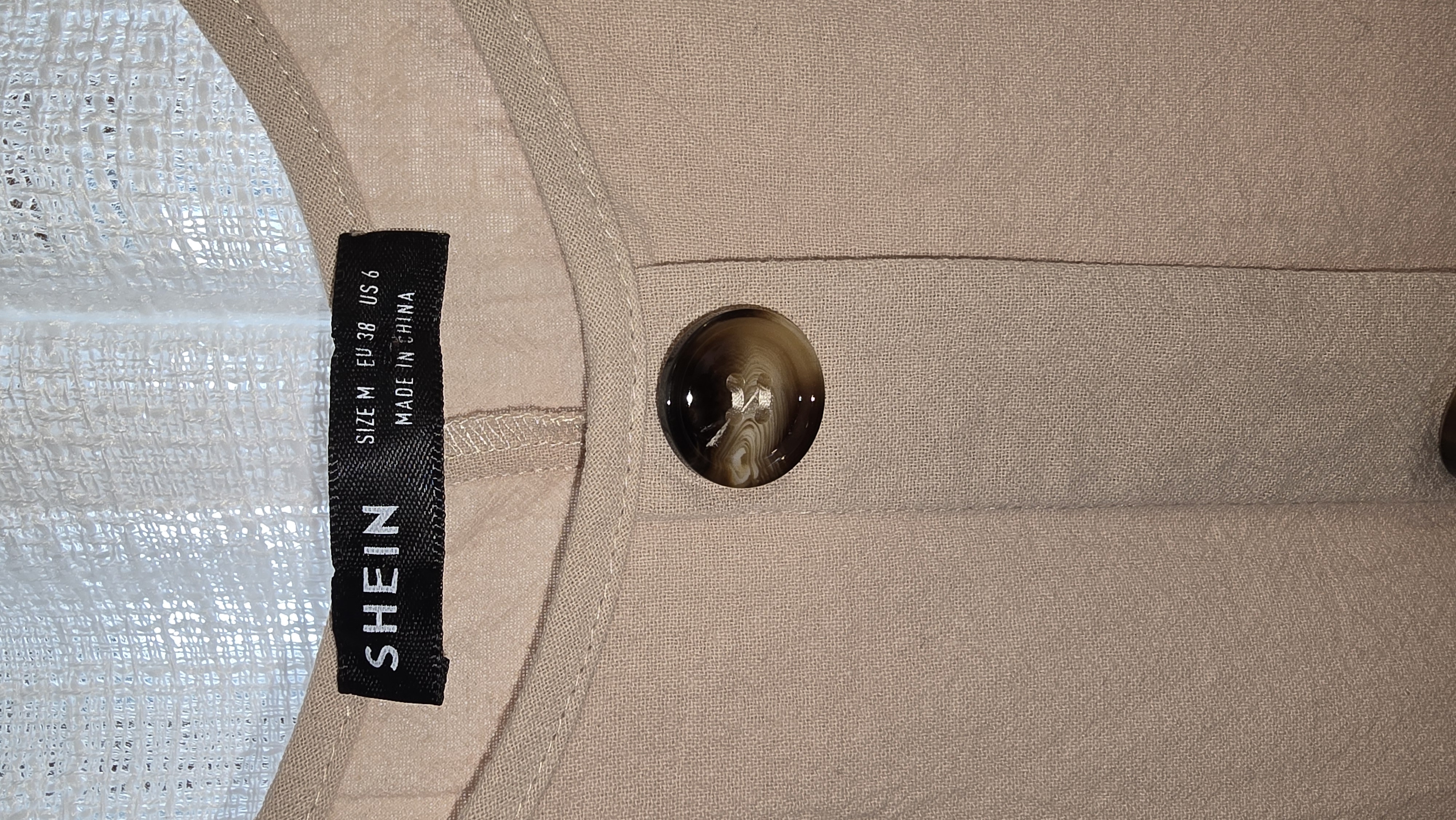 Beige Linen Tank Dress- SHEIN