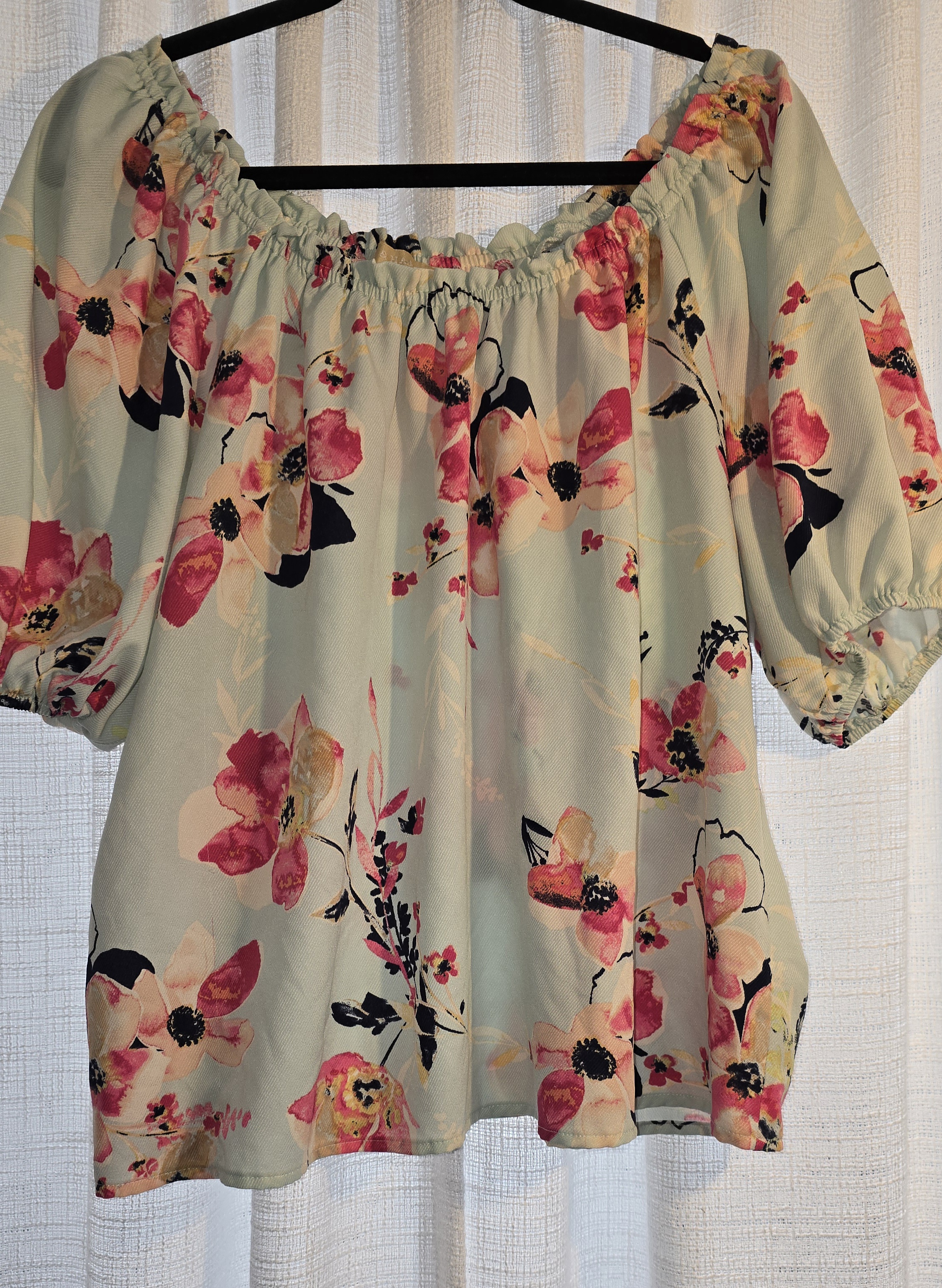 Floral Off-Shoulder Blouse- Hope & Harlow