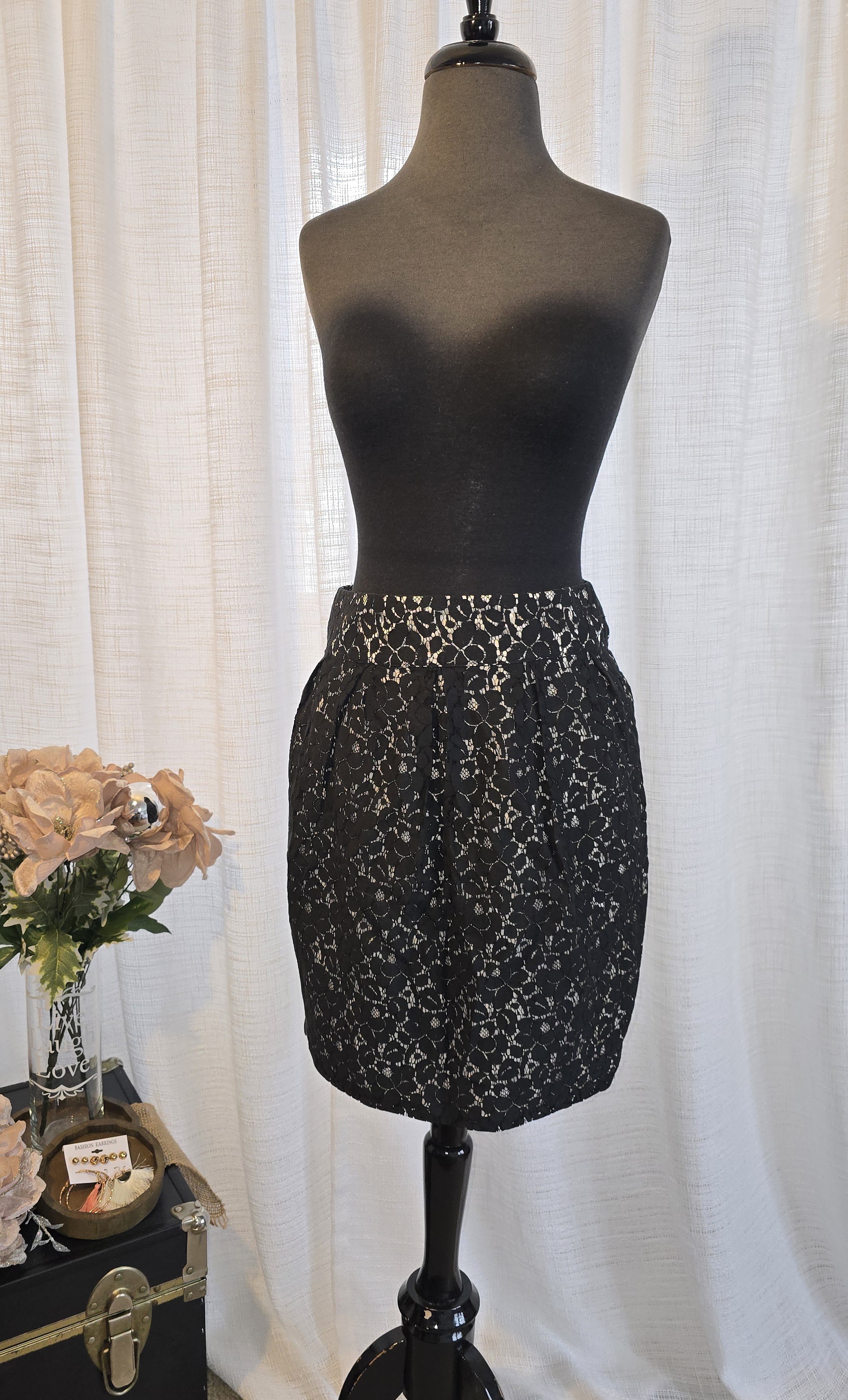 Black Lace Skirt-G by Giuliana Rancic