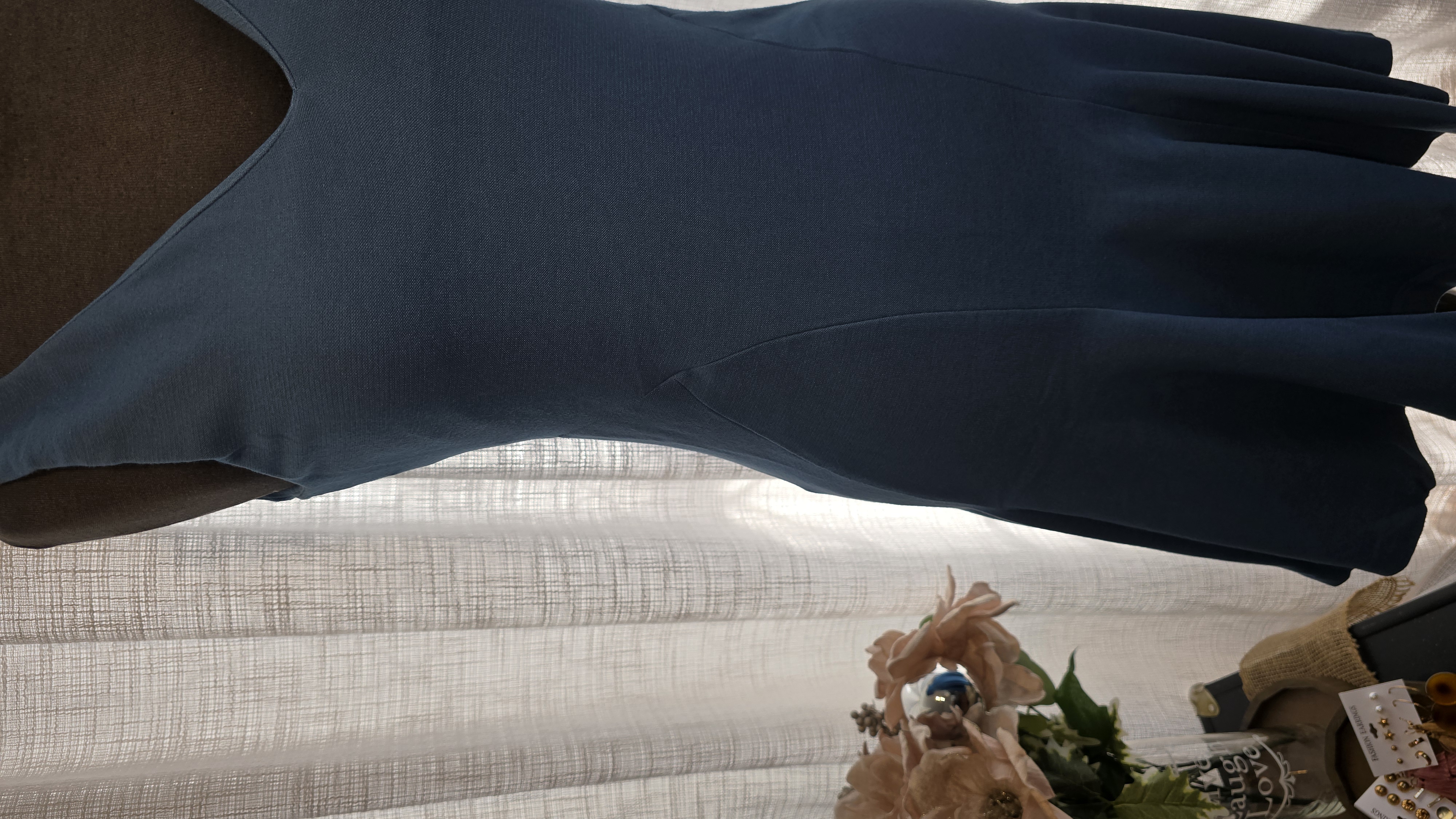 Sleeveless Blue Fit & Flare Dress- Ralph Lauren