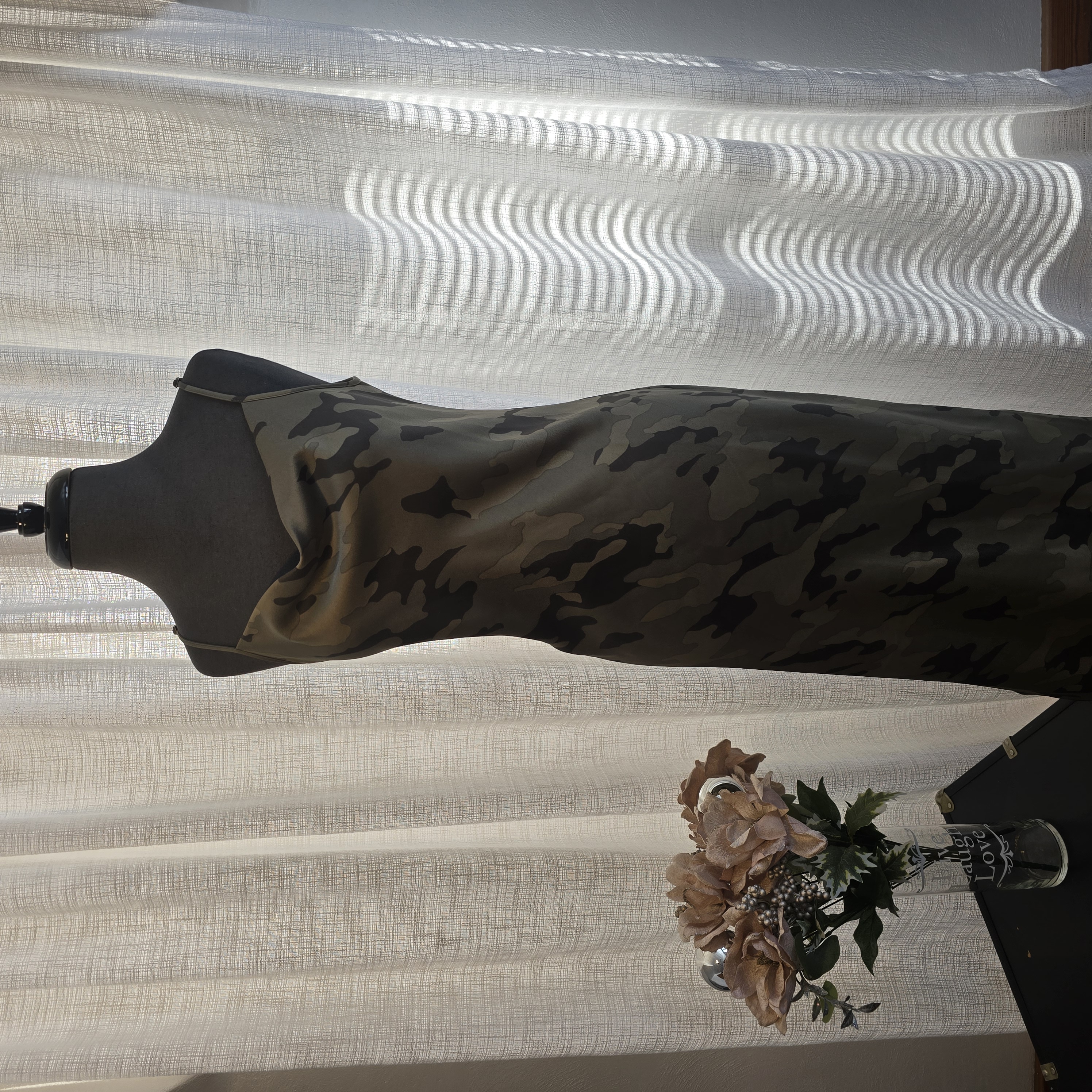 Camo Slip Dress- banana republic