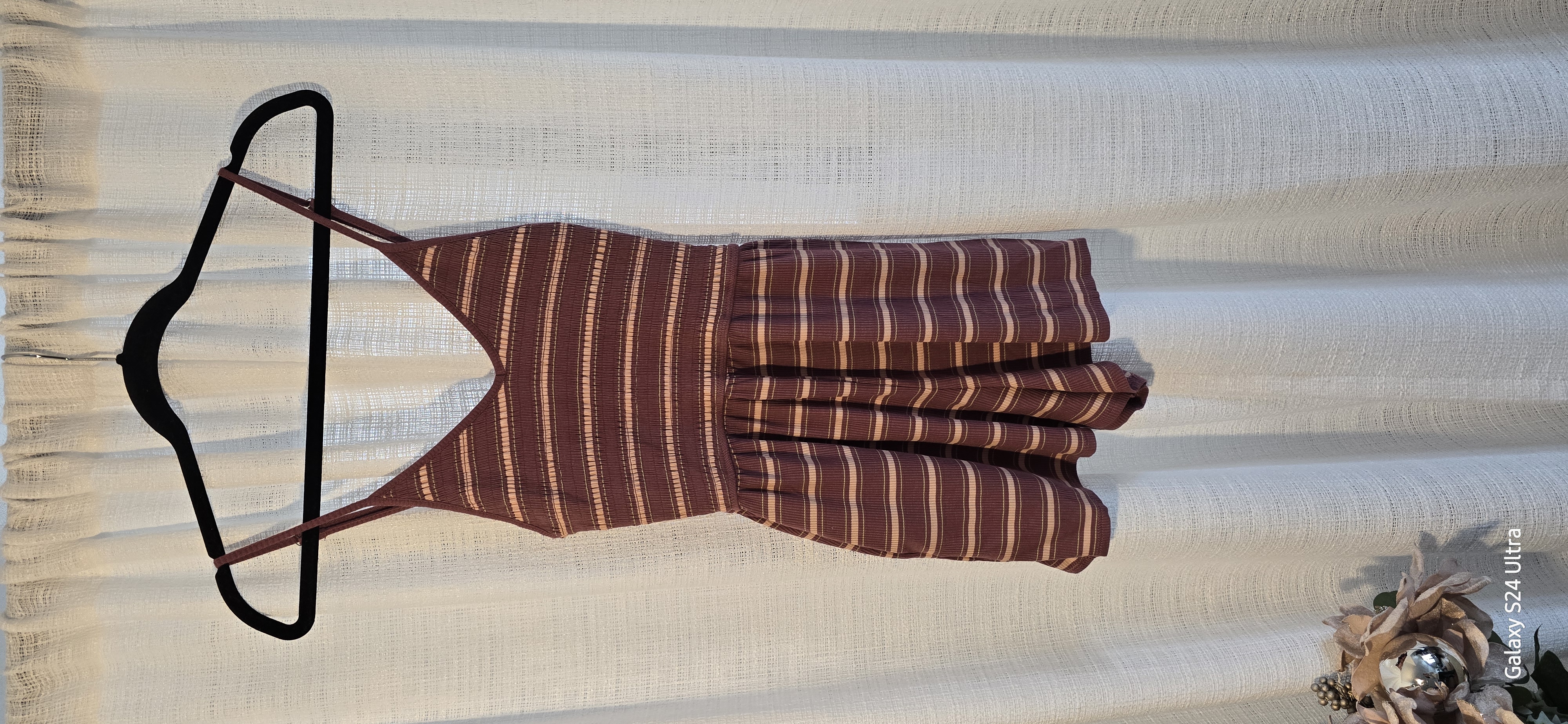 Striped Mauve Romper- wild fable