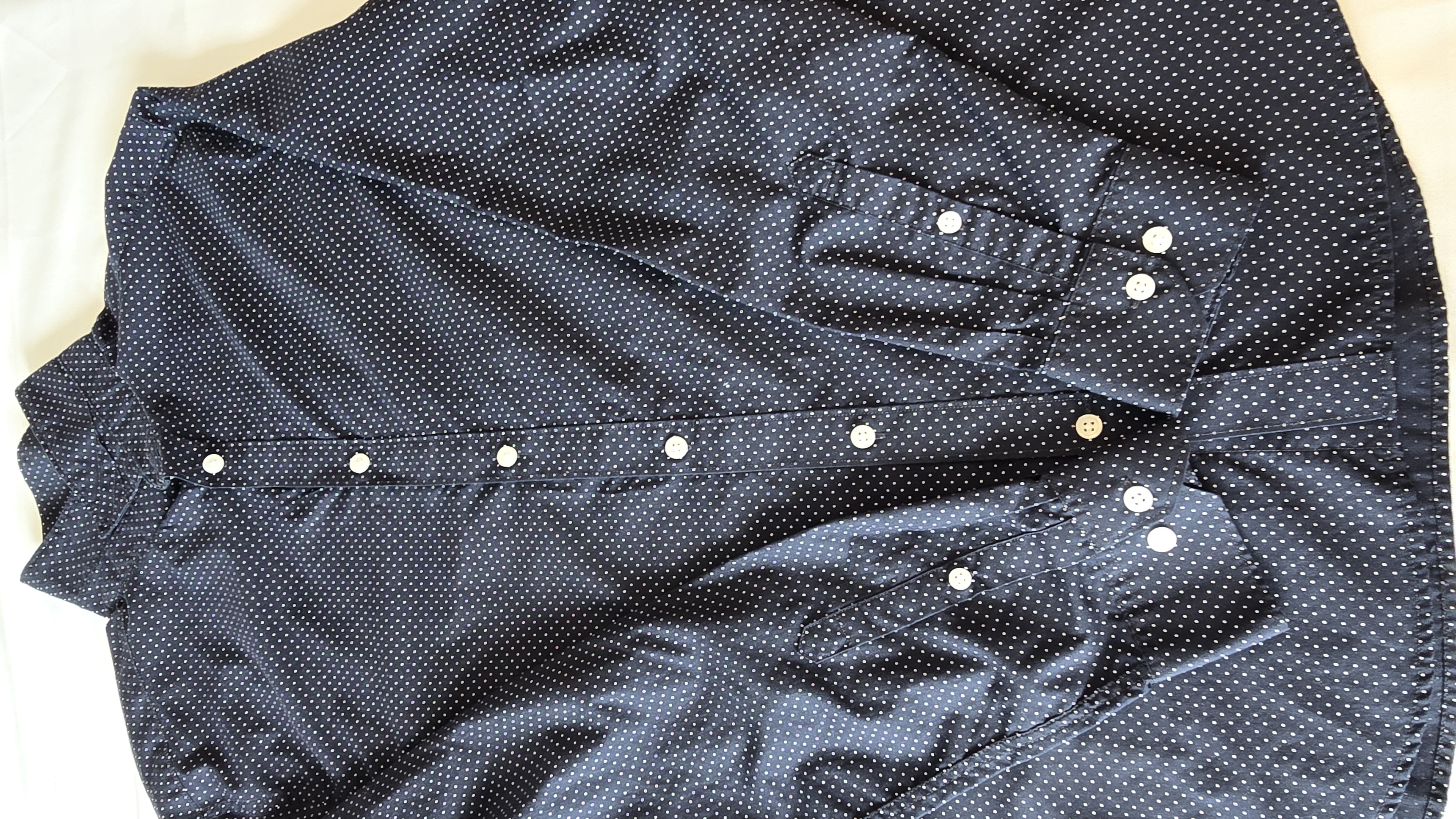 Men's Navy Polka Dot Shirt- H&M