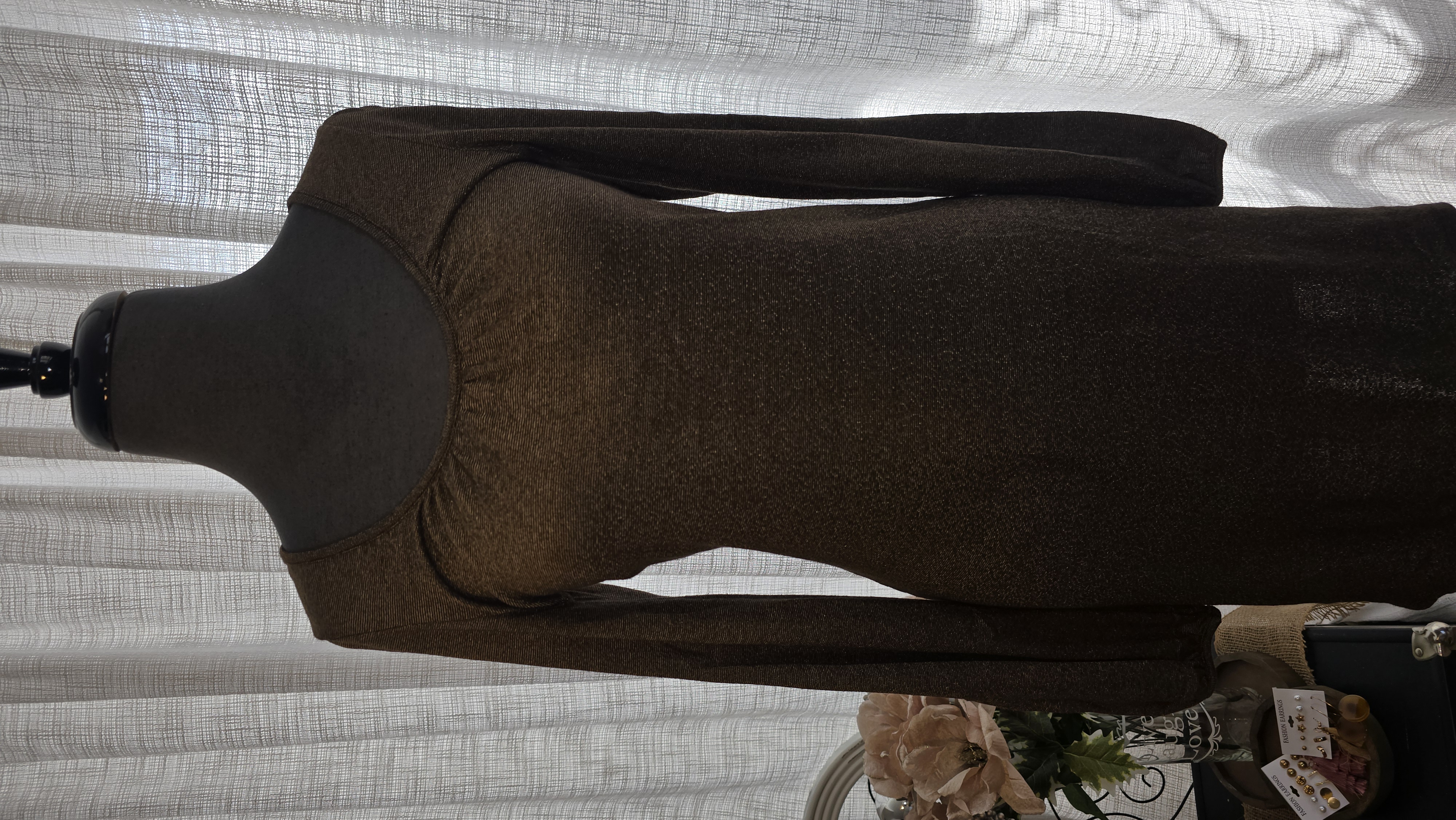 Long Sleeve Knit Dress- Michael Strars