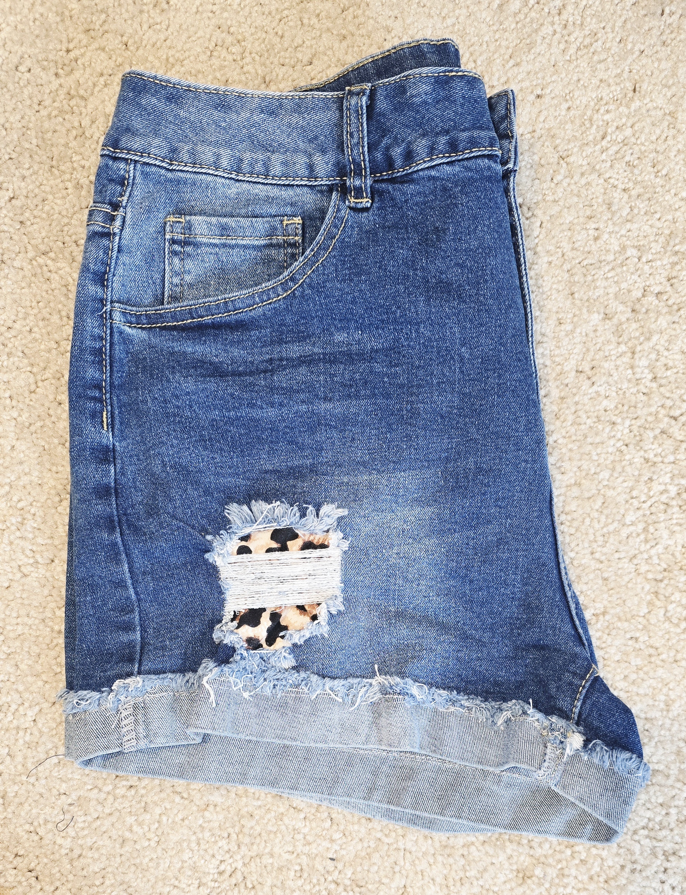 Women's Distressed Denim Shorts