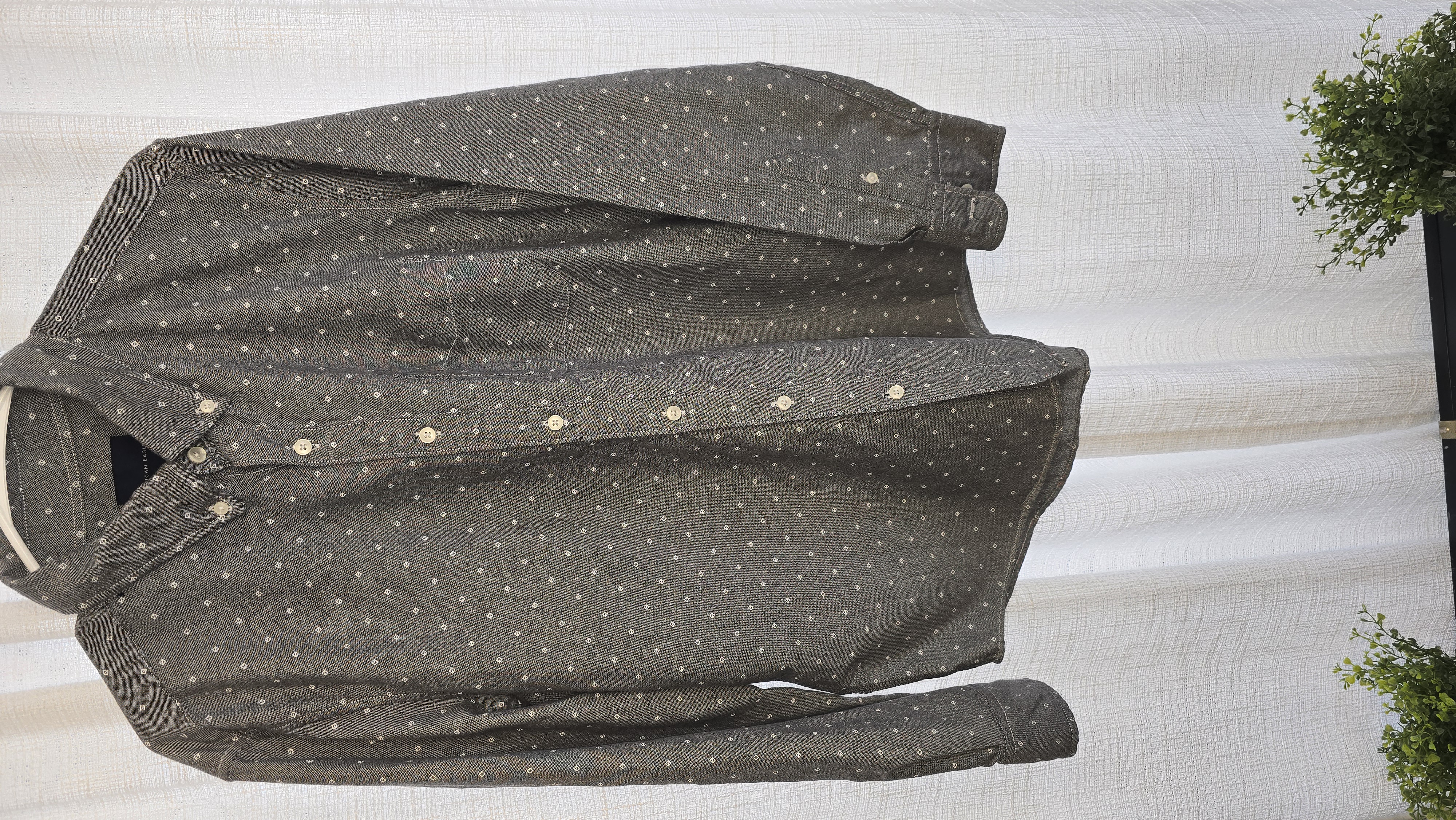 Men's Long Sleeve Button Down Shirt- American Eagle