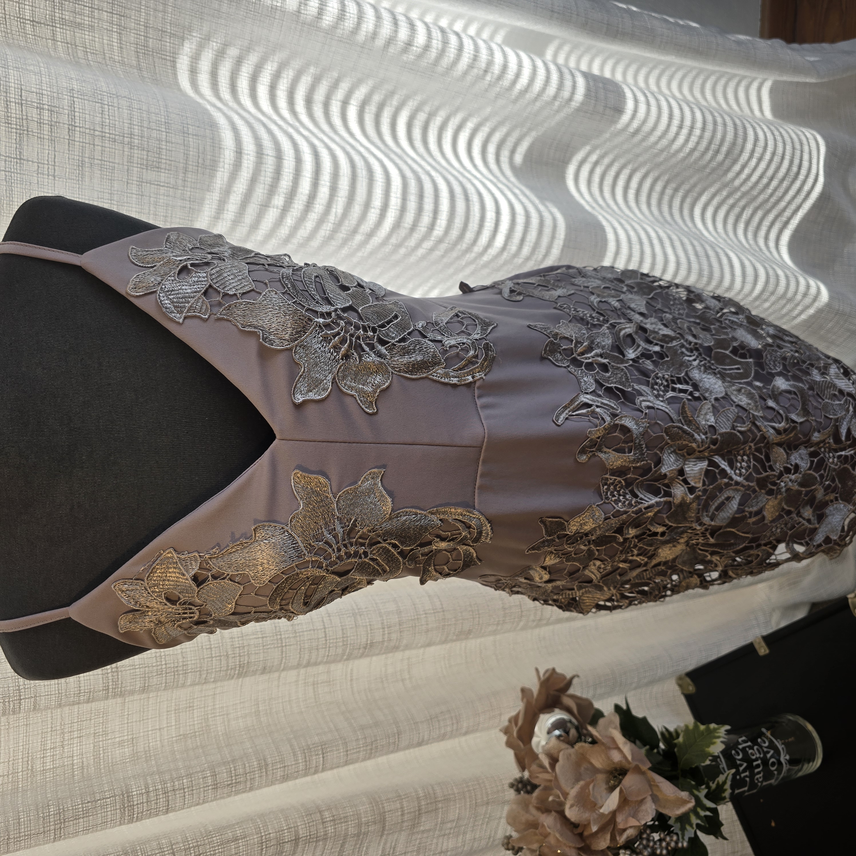 Lace Embroidered Cocktail Dress- CBR