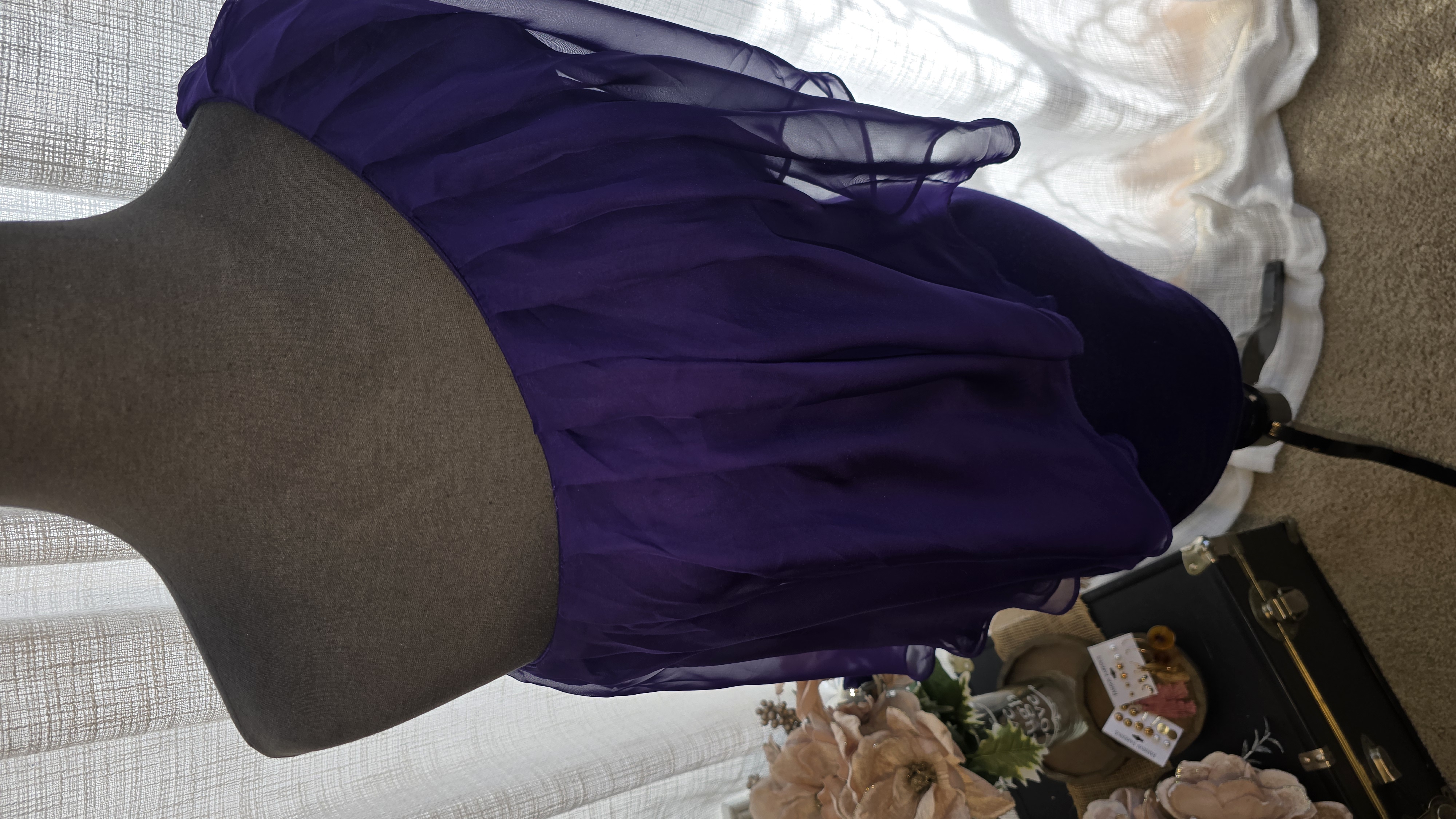 One-Shoulder Purple Cocktail Dress- Forever21