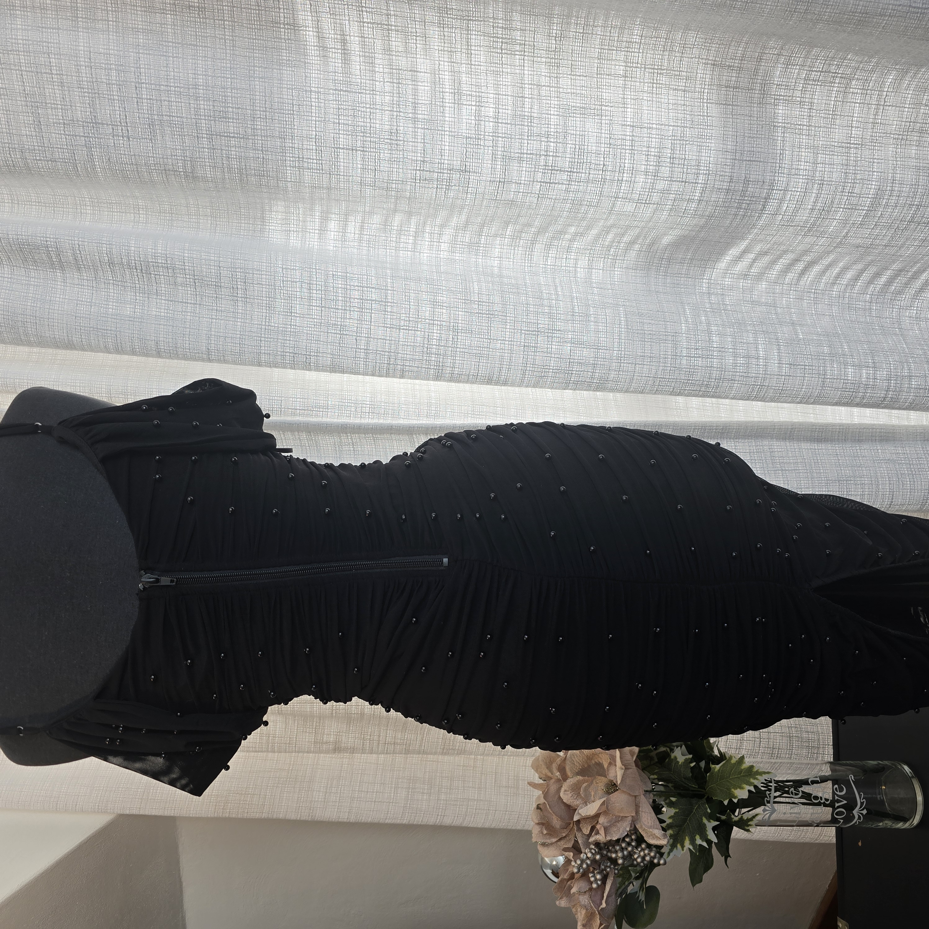 Elegant Black Evening Dress- Privy