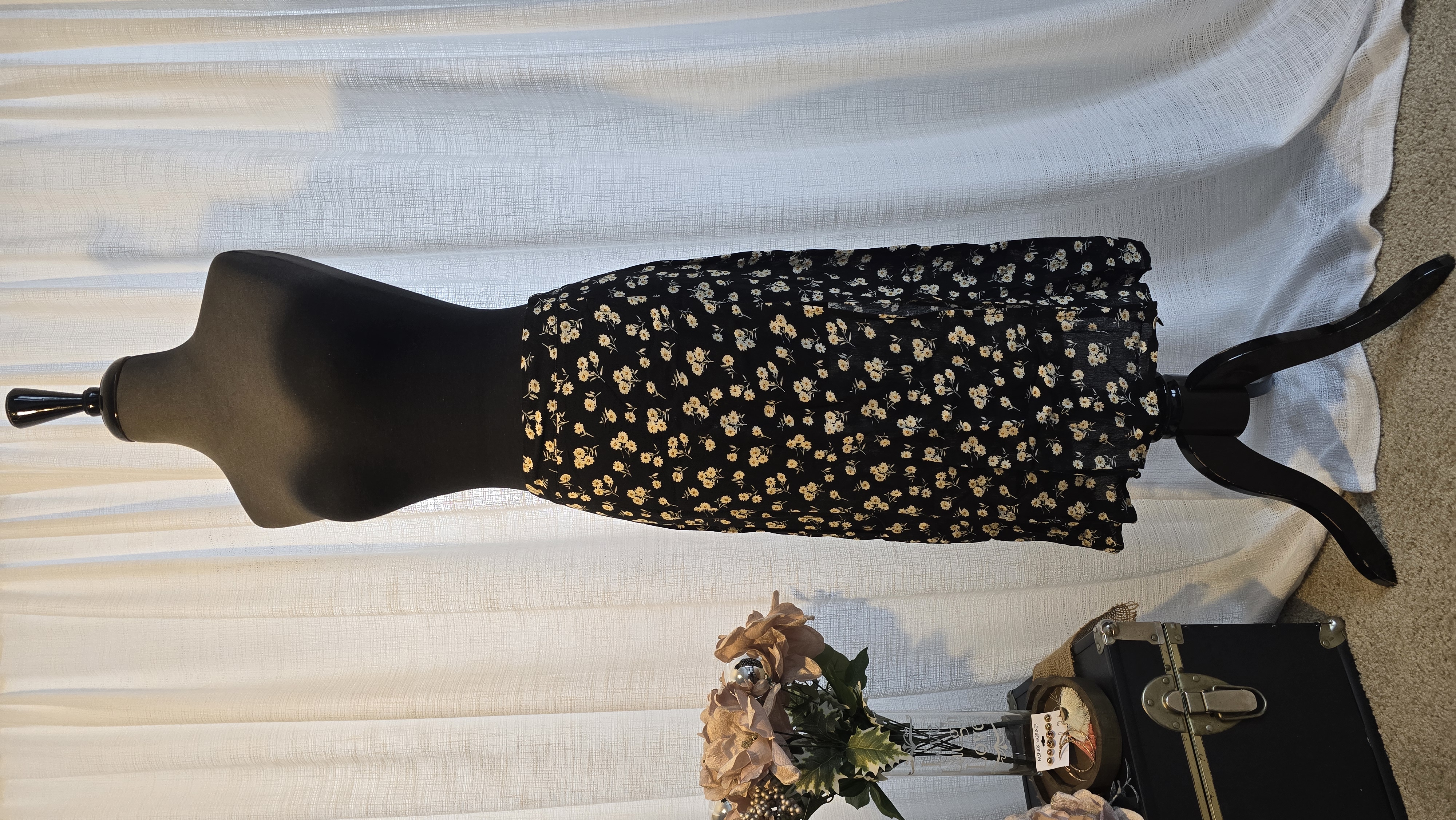 Floral Midi Skirt- SHEIN