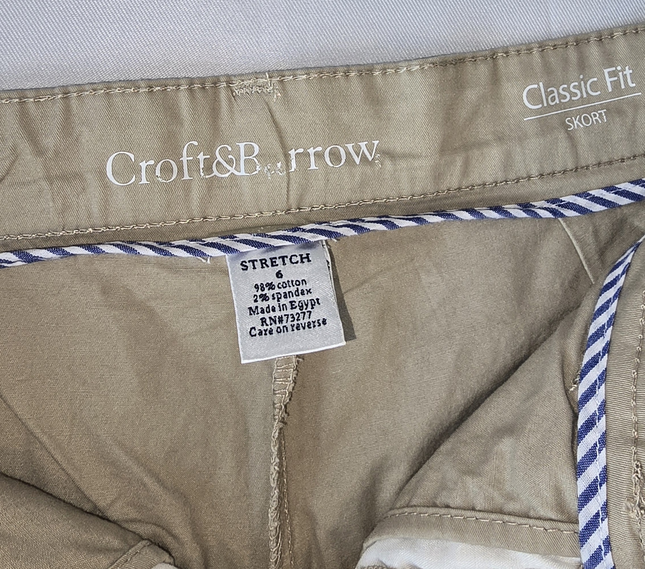 Beige Casual Skort- Croft & Barrow