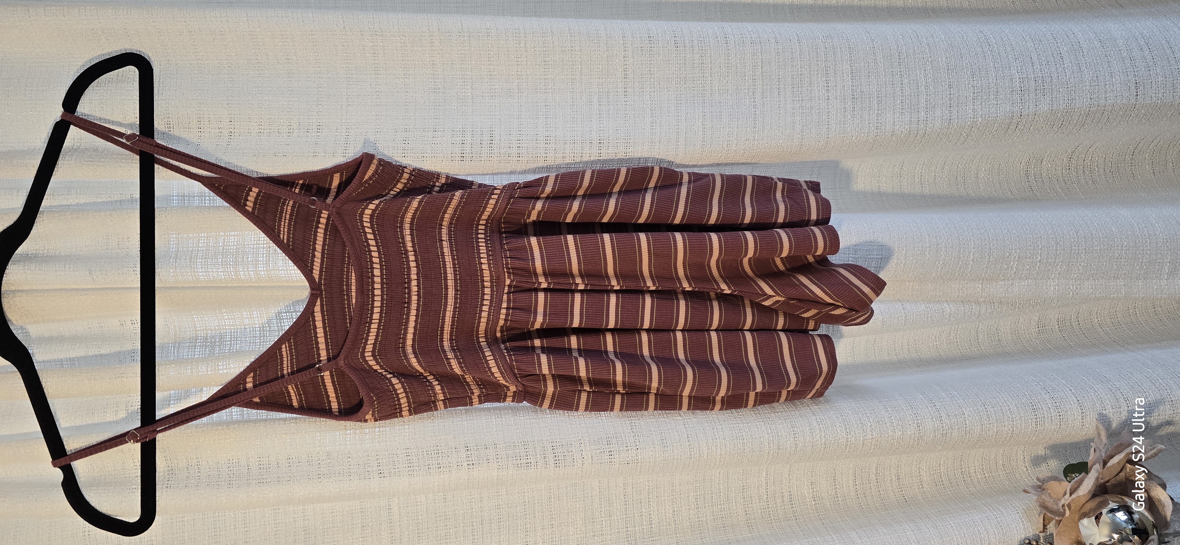 Striped Mauve Romper- wild fable