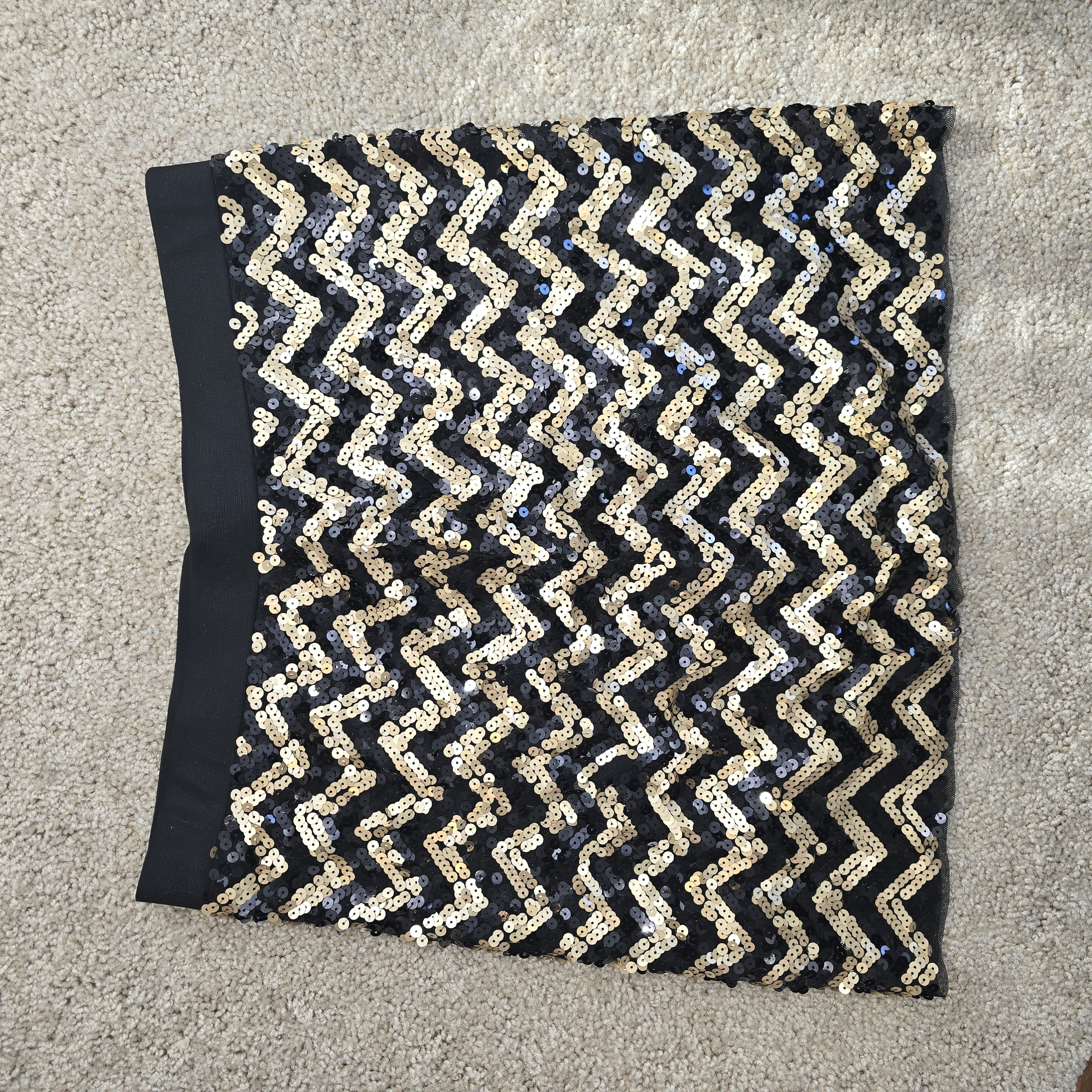 Sequin Zigzag Mini Skirt- Michael Kors