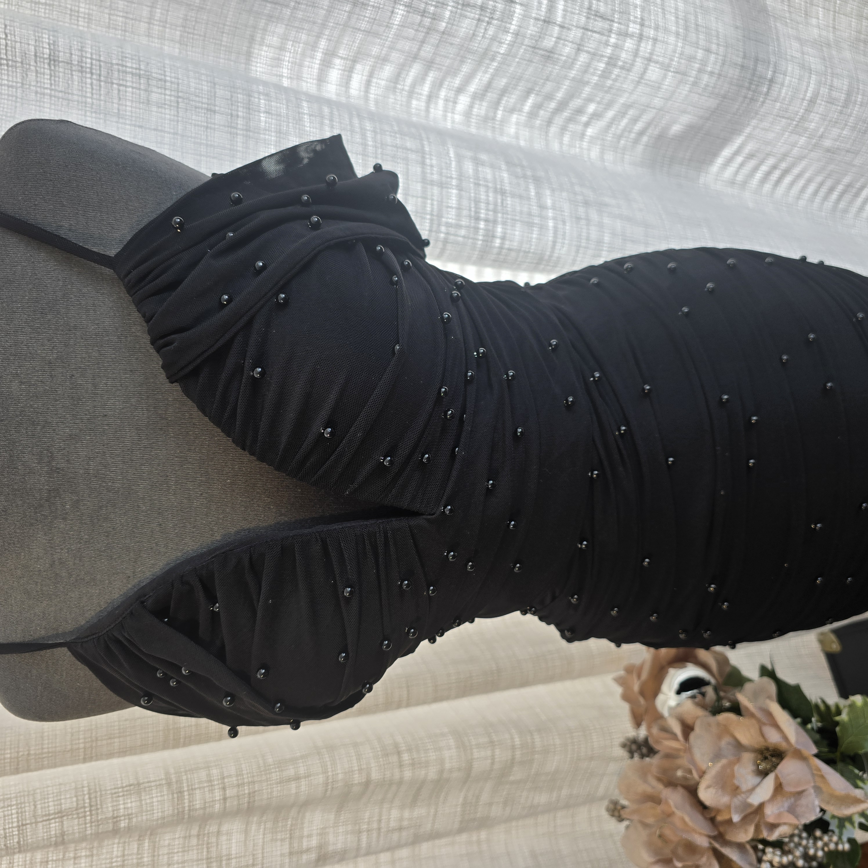 Elegant Black Evening Dress- Privy