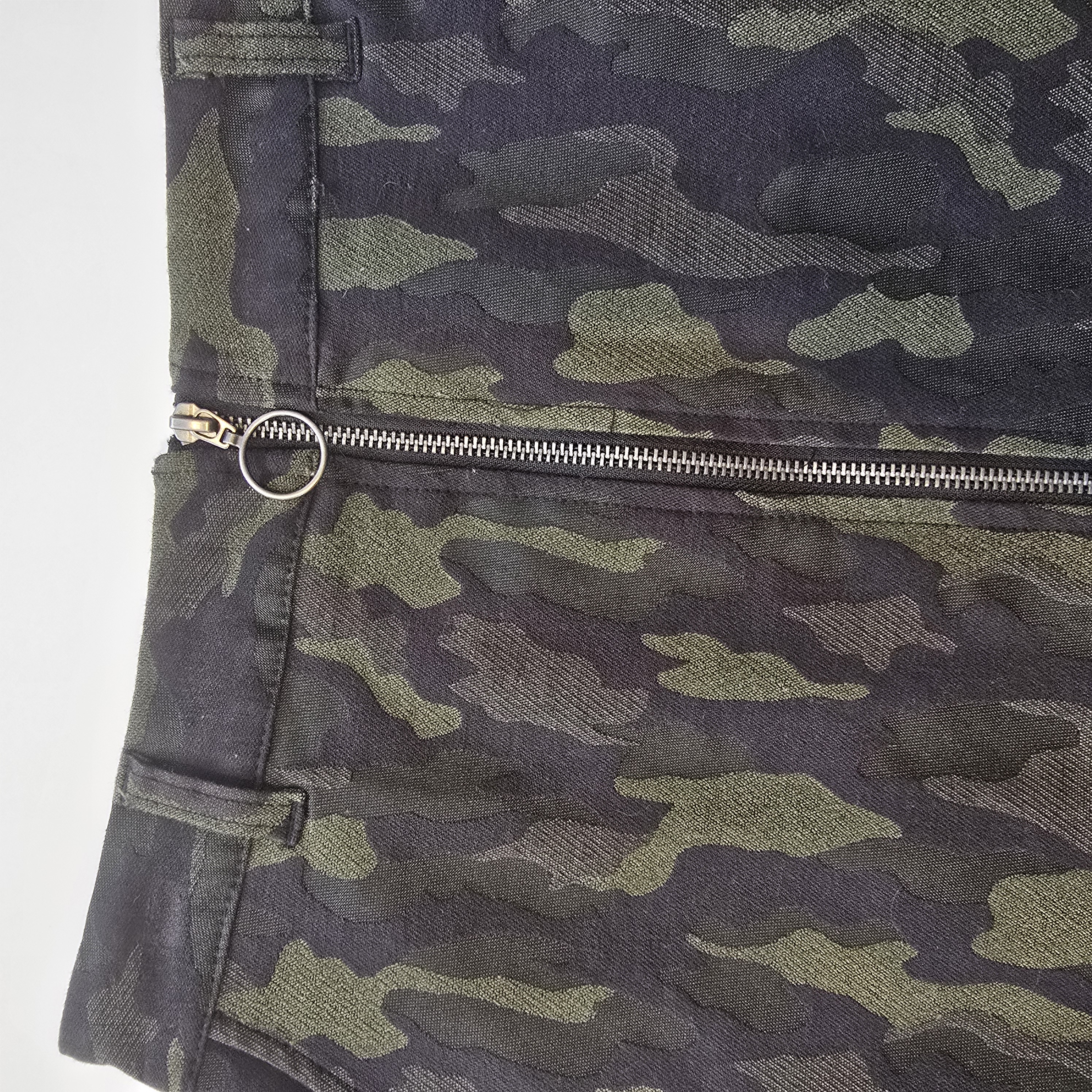 Camo Zip Front Mini Skirt- Forever21