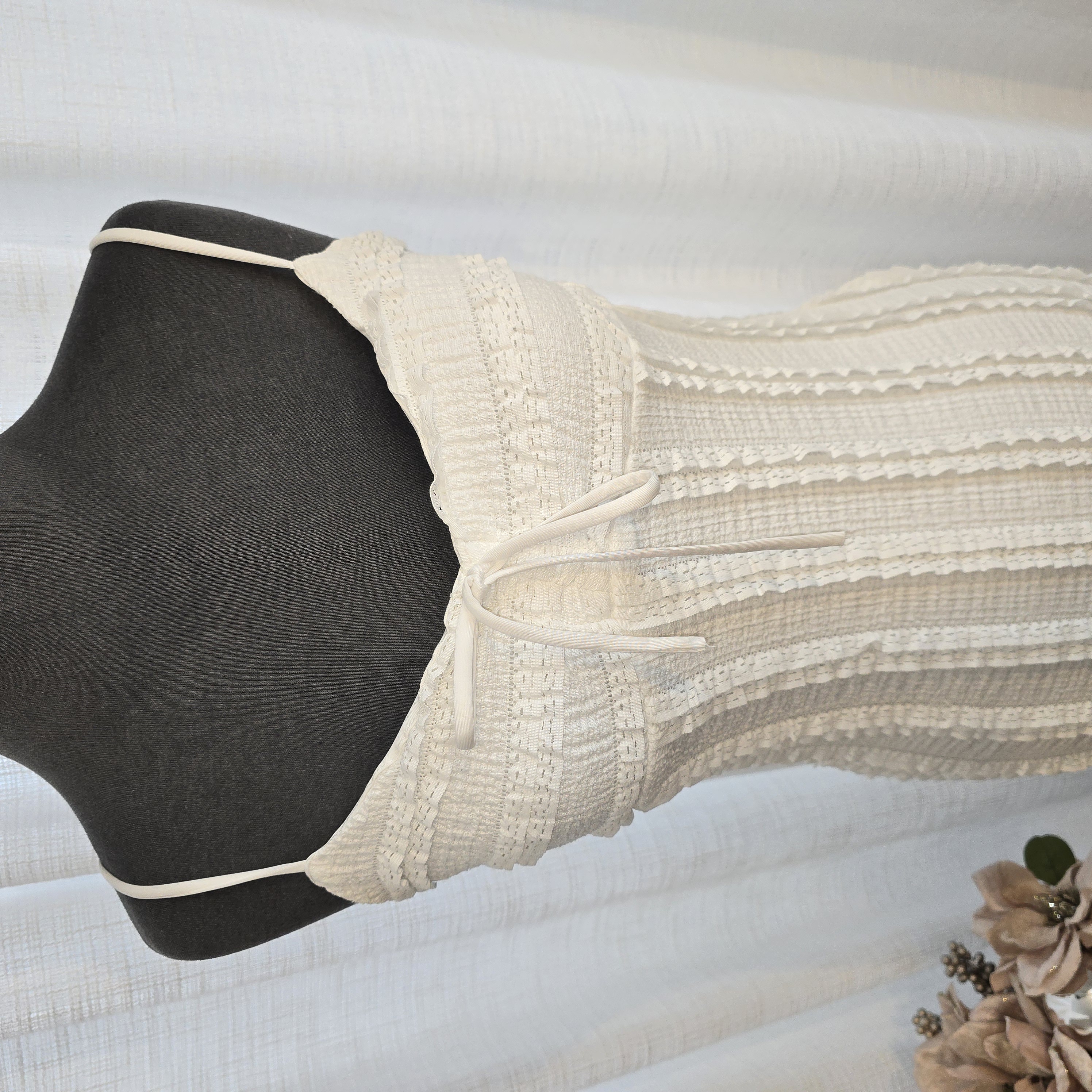 White Lace Midi Dress- Windsor